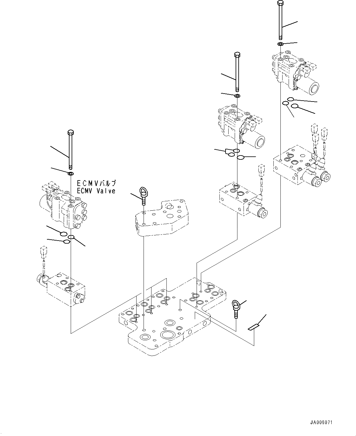 Схема запчастей Komatsu WA1200-6 - ГИДРОТРАНСФОРМАТОР И ТРАНСМИССИЯ, ECMV КЛАПАН КРЕПЛЕНИЕ (№-) ГИДРОТРАНСФОРМАТОР И ТРАНСМИССИЯ