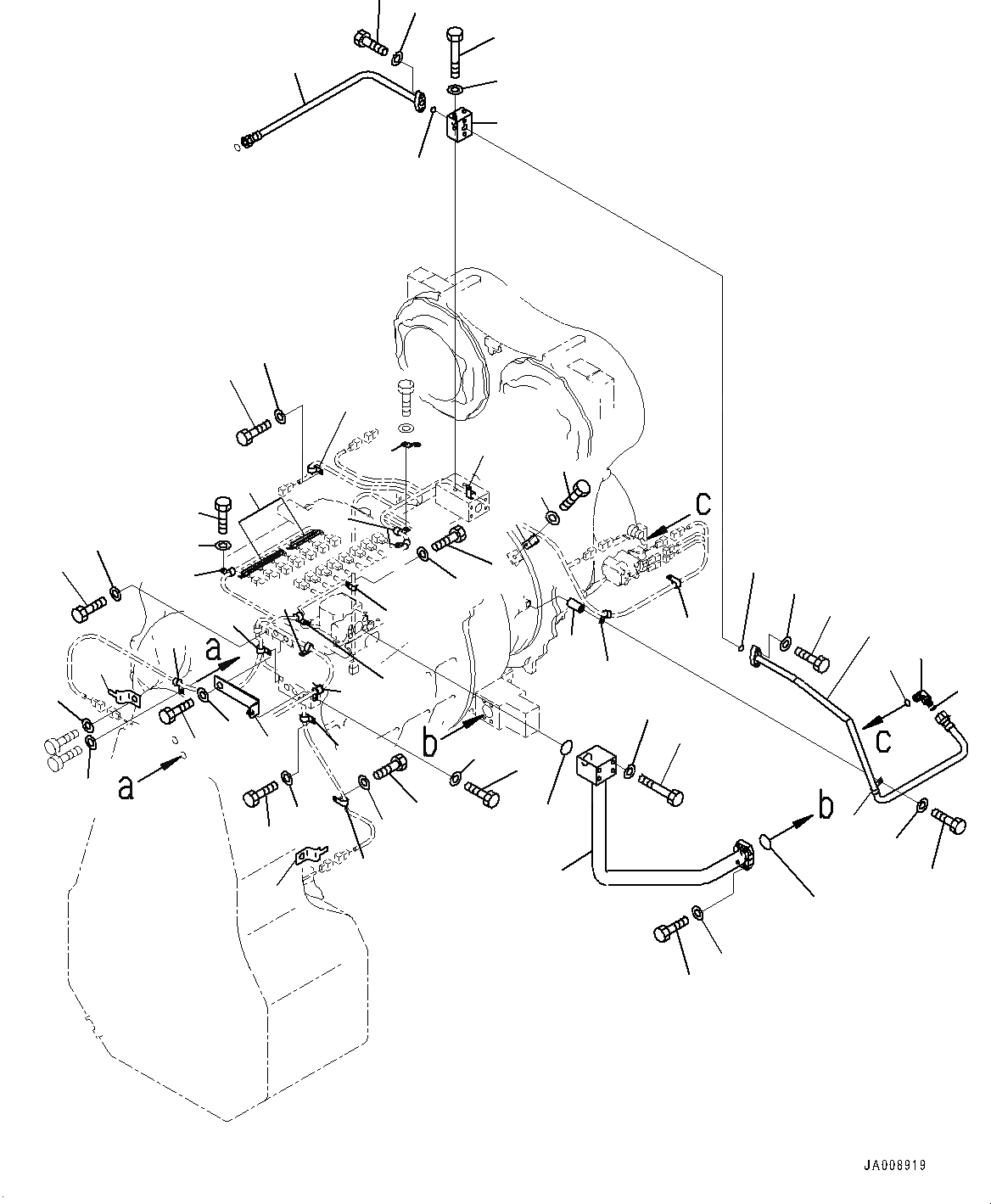 Схема запчастей Komatsu WA1200-6 - ГИДРОТРАНСФОРМАТОР И ТРАНСМИССИЯ, ТРУБЫ (№-(99)) ГИДРОТРАНСФОРМАТОР И ТРАНСМИССИЯ