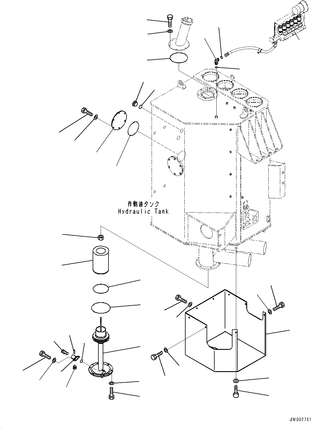 Схема запчастей Komatsu WA1200-6 - ГИДР. БАК., БАК КОМПОНЕНТЫ (№-) ГИДР. БАК.