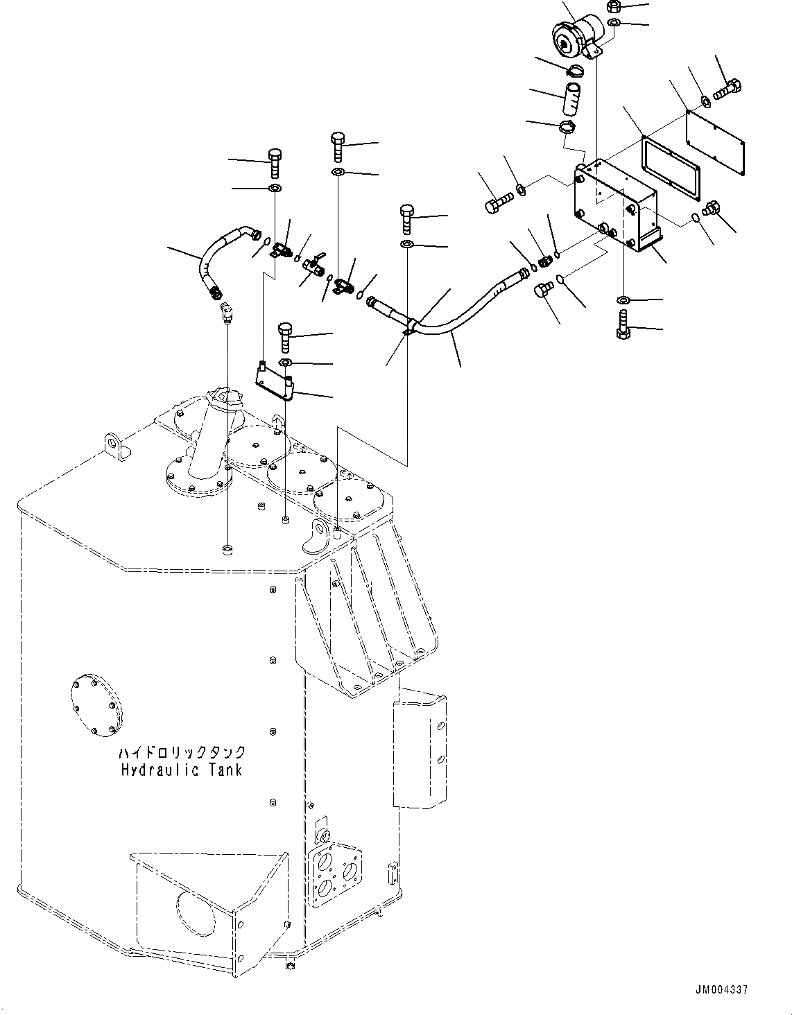 Схема запчастей Komatsu WA1200-6 - ГИДР. БАК., САПУН (№-) ГИДР. БАК.