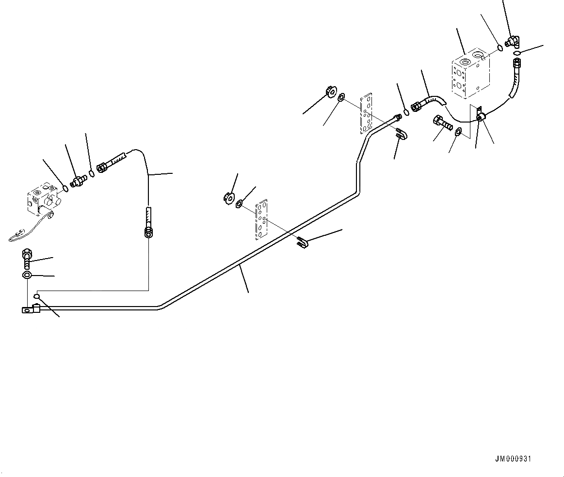 Схема запчастей Komatsu WA1200-6 - РУЛЕВ. УПРАВЛЕНИЕ ГИДРОЛИНИЯ, ГЛАВН. КЛАПАН УПРАВЛ-Е ТРУБЫ (/) (№-) РУЛЕВ. УПРАВЛЕНИЕ ГИДРОЛИНИЯ