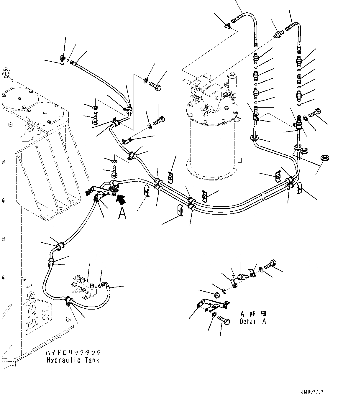 Схема запчастей Komatsu WA1200-6 - АВТОМАТИЧ.-СИСТ. СМАЗКИ СИСТЕМА, ГИДРАВЛ МАСЛОПРОВОДЯЩАЯ ЛИНИЯ (№-) АВТОМАТИЧ.-СИСТ. СМАЗКИ СИСТЕМА