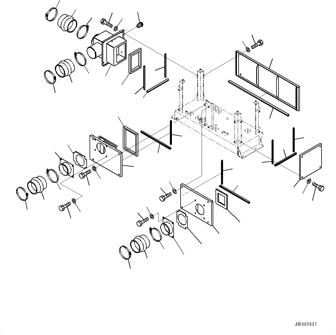 Схема запчастей Komatsu WA1200-6 - КОНДИЦ. ВОЗДУХА, КОНДИЦ. ВОЗДУХА КОРПУС (/) (№-) КОНДИЦ. ВОЗДУХА