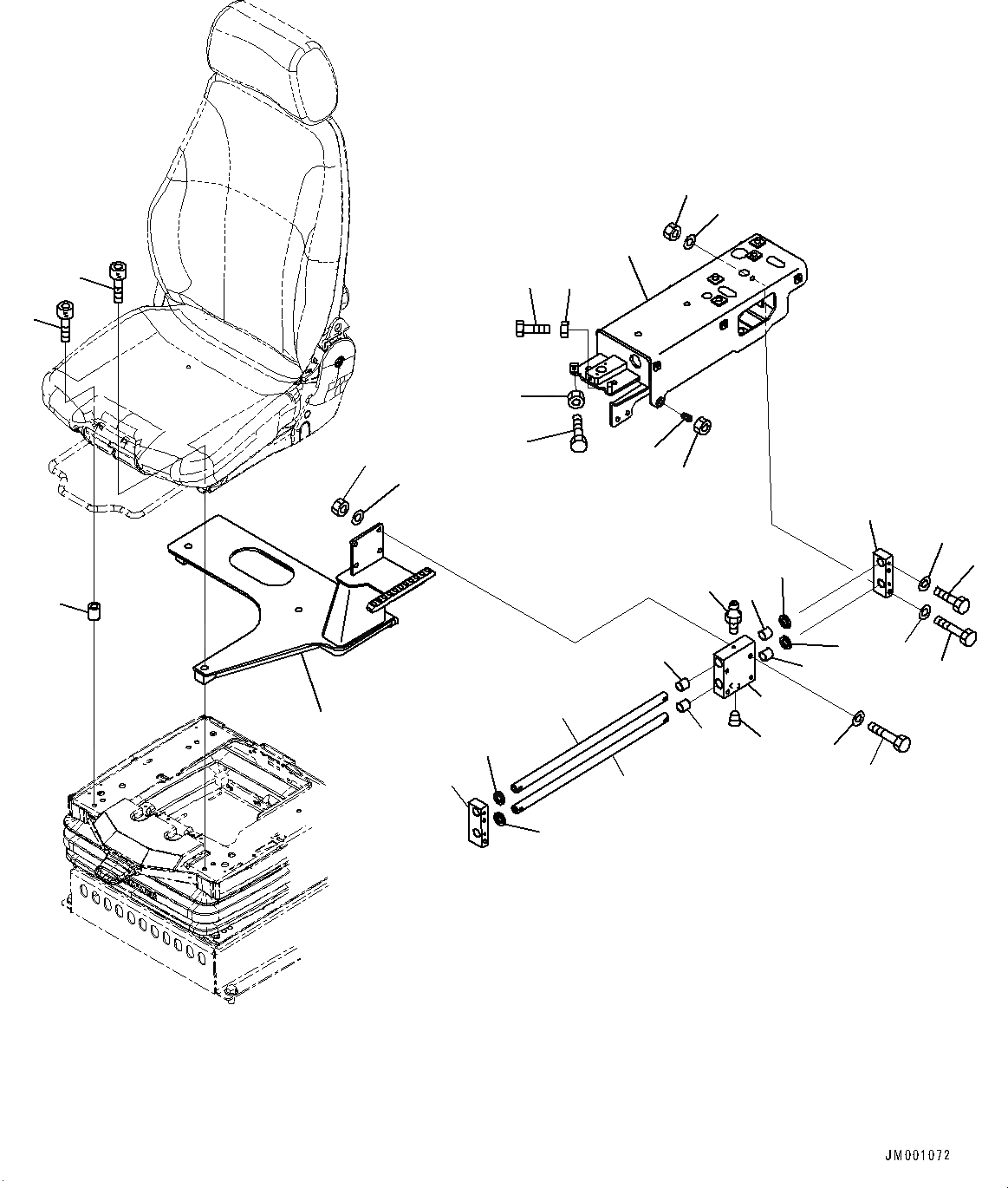 Схема запчастей Komatsu WA1200-6 - ПОЛ, ПОДЛОКОТНИК КОРПУС, ЛЕВ. (№-) ПОЛ