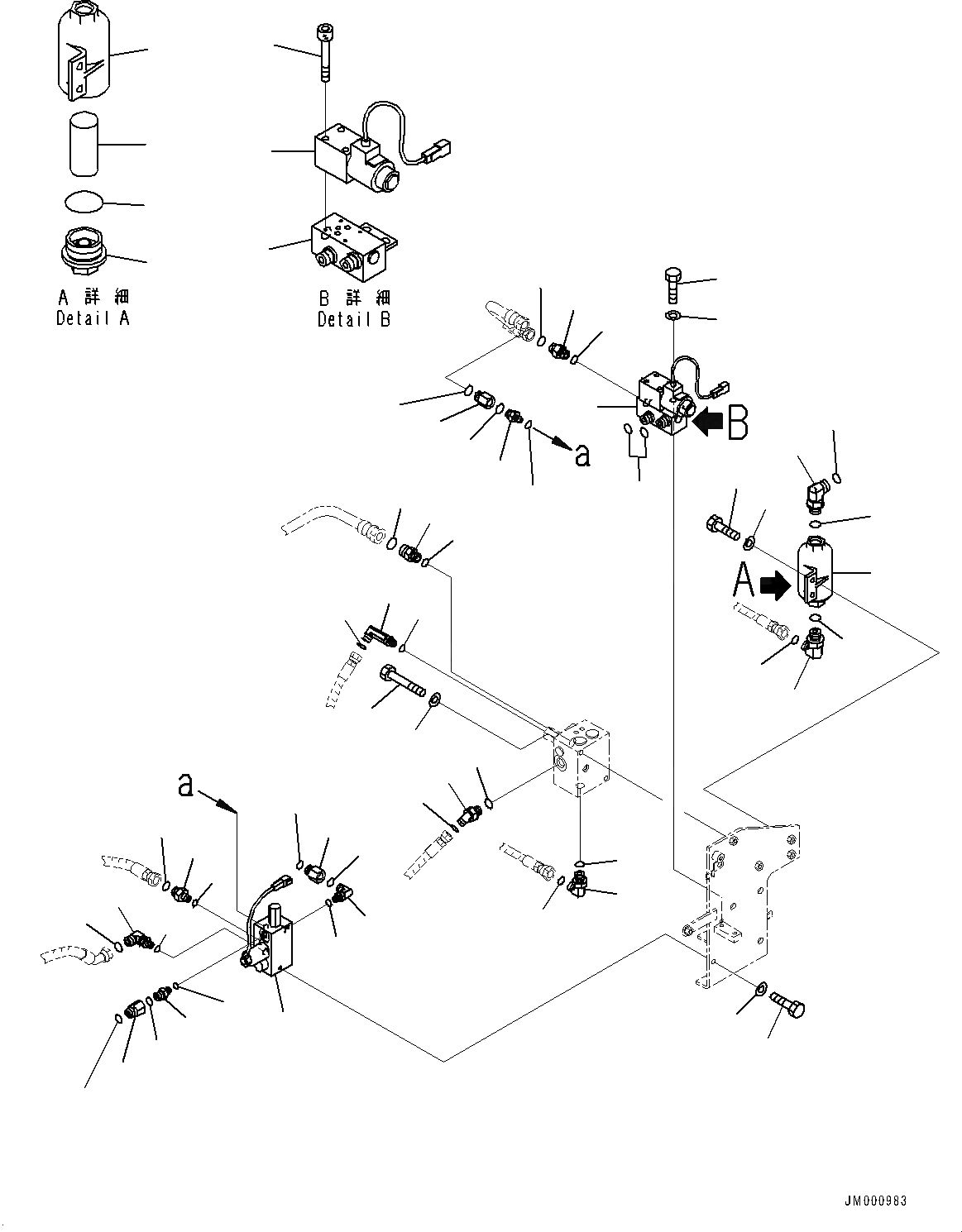Схема запчастей Komatsu WA1200-6 - УПРАВЛ-Е ТОРМОЗОМ, КЛАПАН (№-) УПРАВЛ-Е ТОРМОЗОМ