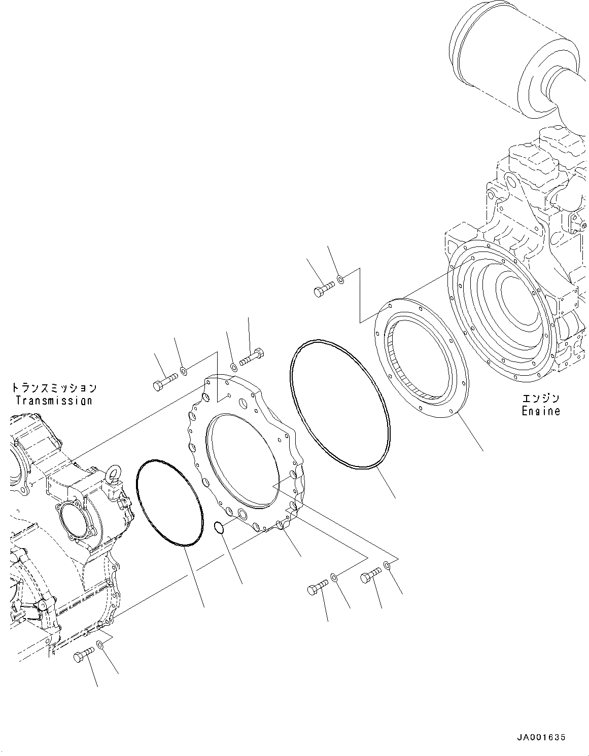 Схема запчастей Komatsu GD755-5R - ДВИГАТЕЛЬ АКСЕССУАРЫ (№-) ДВИГАТЕЛЬ АКСЕССУАРЫ