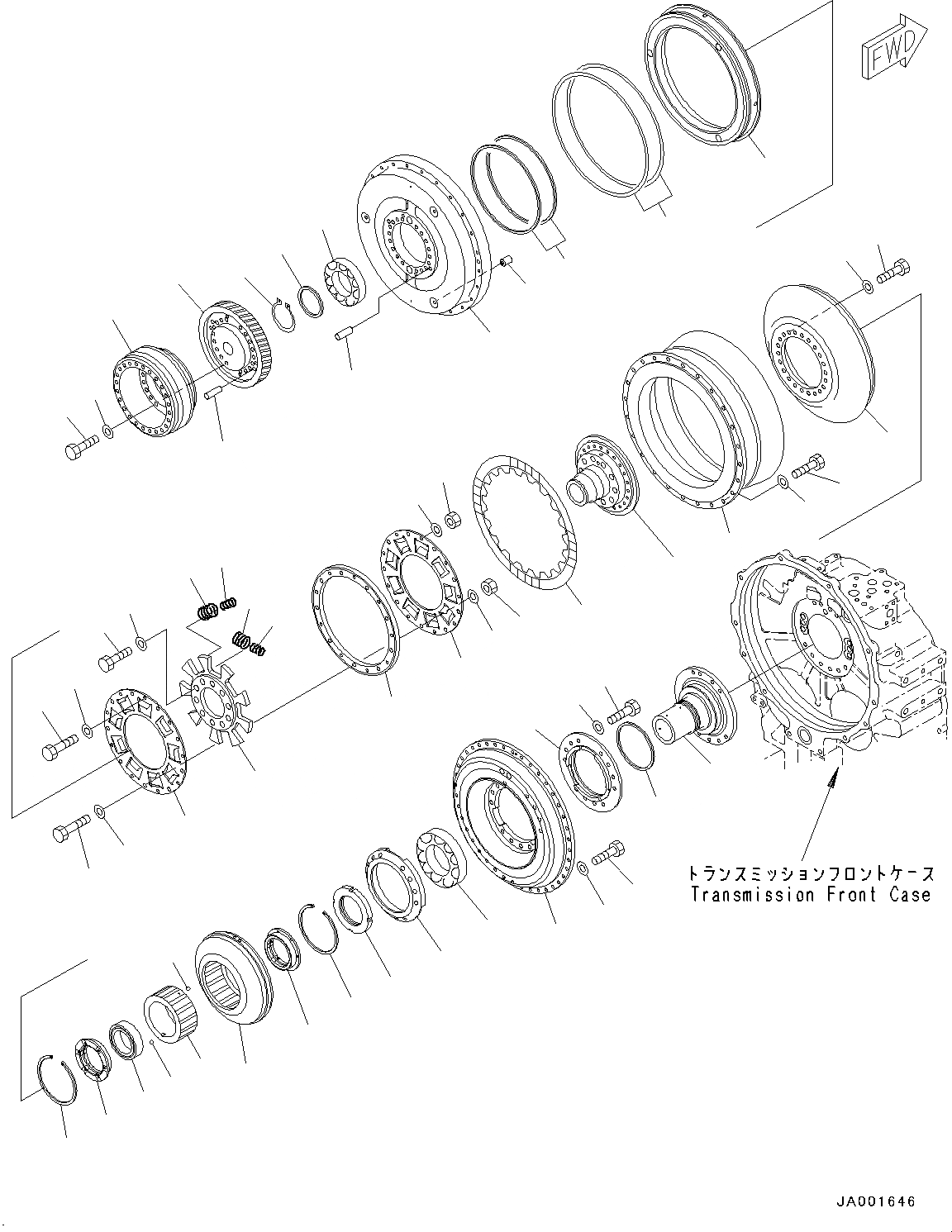 Схема запчастей Komatsu GD755-5R - ГИДРОТРАНСФОРМАТОР И ТРАНСМИССИЯ, BARE (№-) ГИДРОТРАНСФОРМАТОР И ТРАНСМИССИЯ