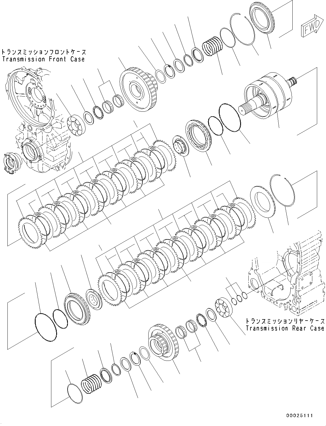 Схема запчастей Komatsu GD755-5R - ГИДРОТРАНСФОРМАТОР И ТРАНСМИССИЯ, ВЫХОДНОЙ ВАЛ (№-) ГИДРОТРАНСФОРМАТОР И ТРАНСМИССИЯ
