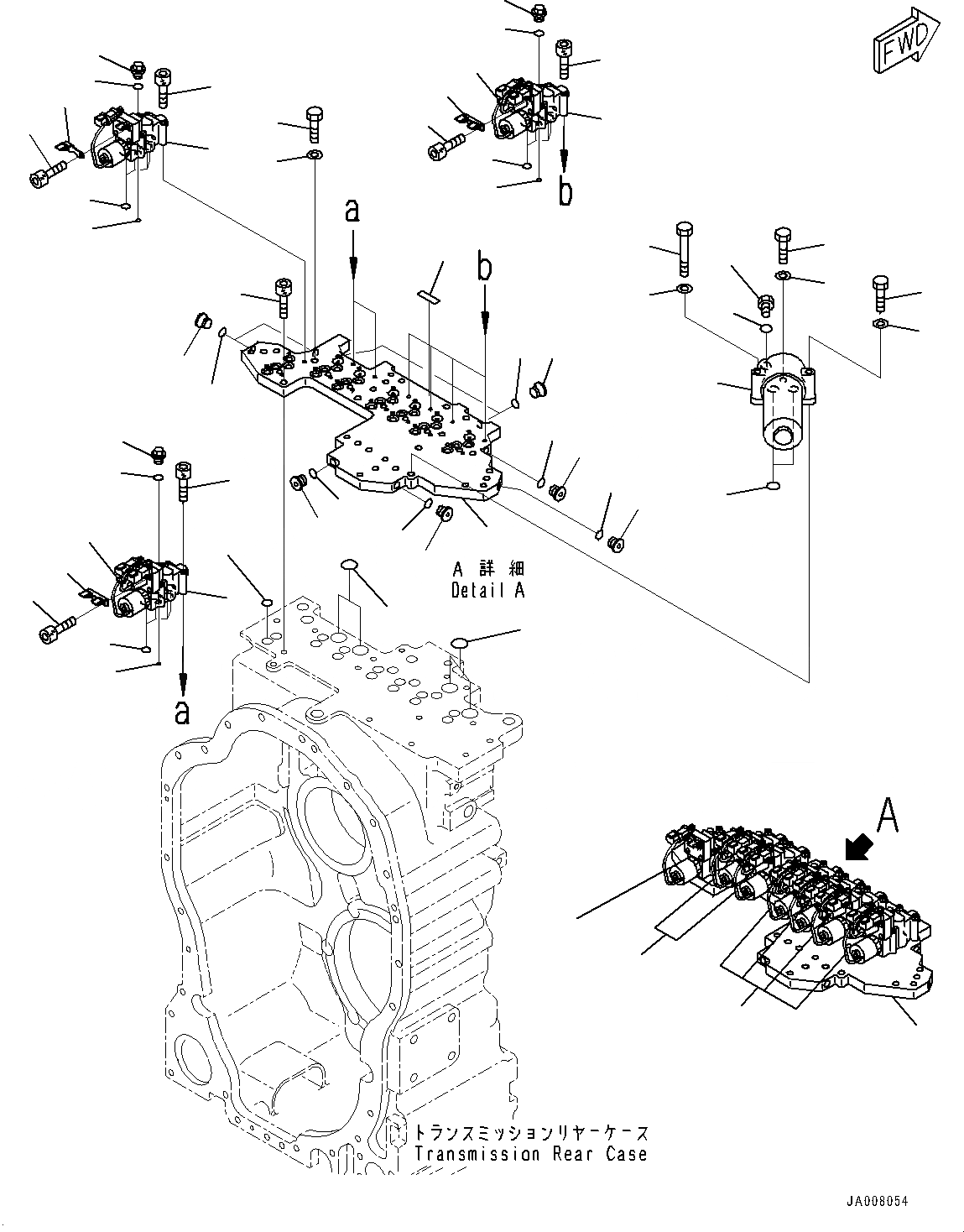 Схема запчастей Komatsu GD755-5R - ГИДРОТРАНСФОРМАТОР И ТРАНСМИССИЯ, МУФТА УПРАВЛЯЮЩ. КЛАПАН (№-) ГИДРОТРАНСФОРМАТОР И ТРАНСМИССИЯ