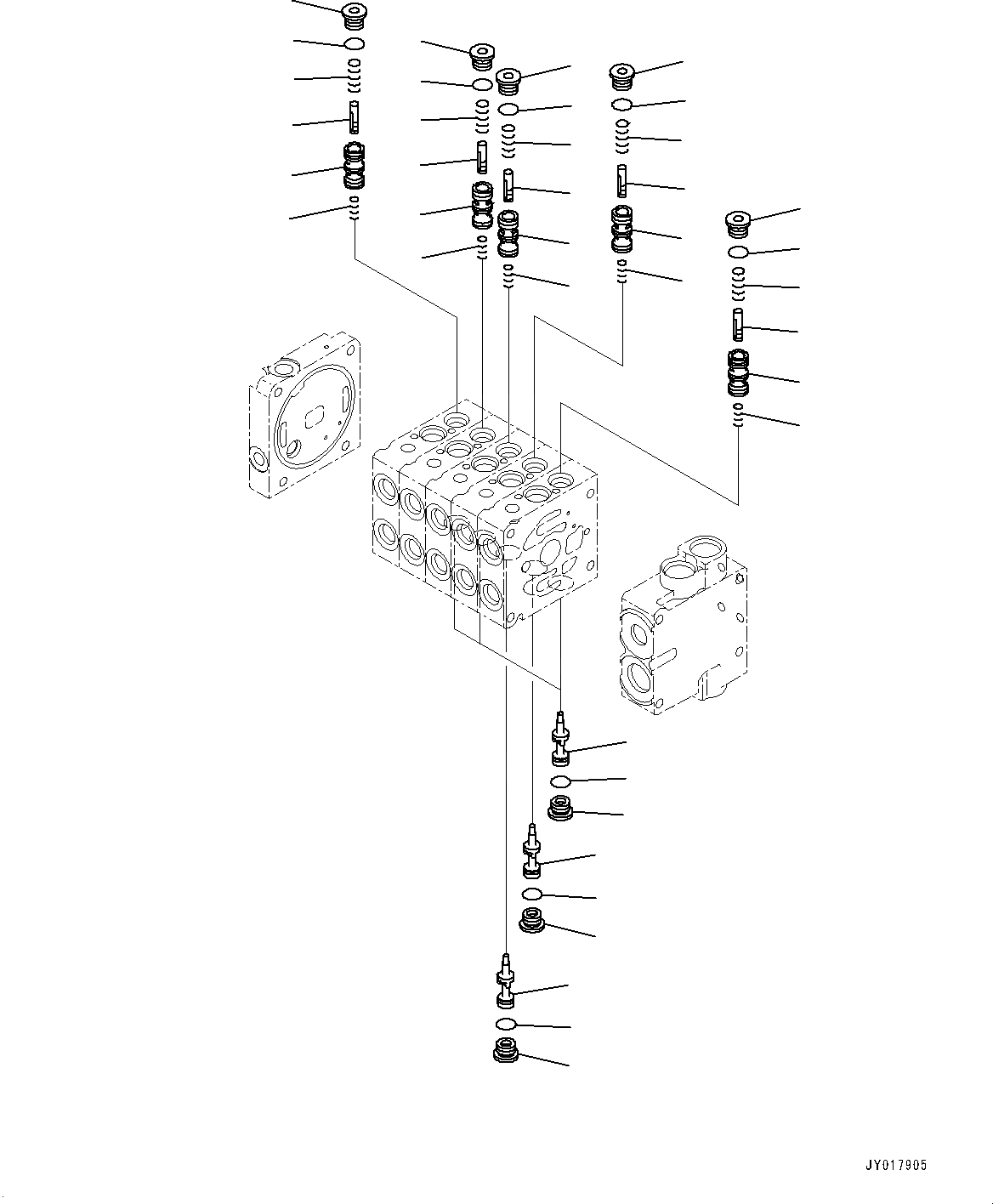 Схема запчастей Komatsu GD755-5R - ГИДРАВЛ УПРАВЛЯЮЩ. КЛАПАН, -АКТУАТОР, ЛЕВ. (/) (№-) ГИДРАВЛ УПРАВЛЯЮЩ. КЛАПАН, С РЫХЛИТЕЛЕМ