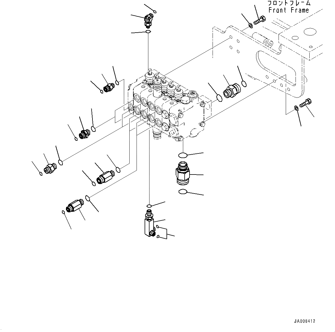 Схема запчастей Komatsu GD755-5R - ГИДРАВЛ УПРАВЛЯЮЩ. КЛАПАН, КОМПОНЕНТЫ (/) (№-) ГИДРАВЛ УПРАВЛЯЮЩ. КЛАПАН, БЕЗ РЫХЛИТЕЛЯ