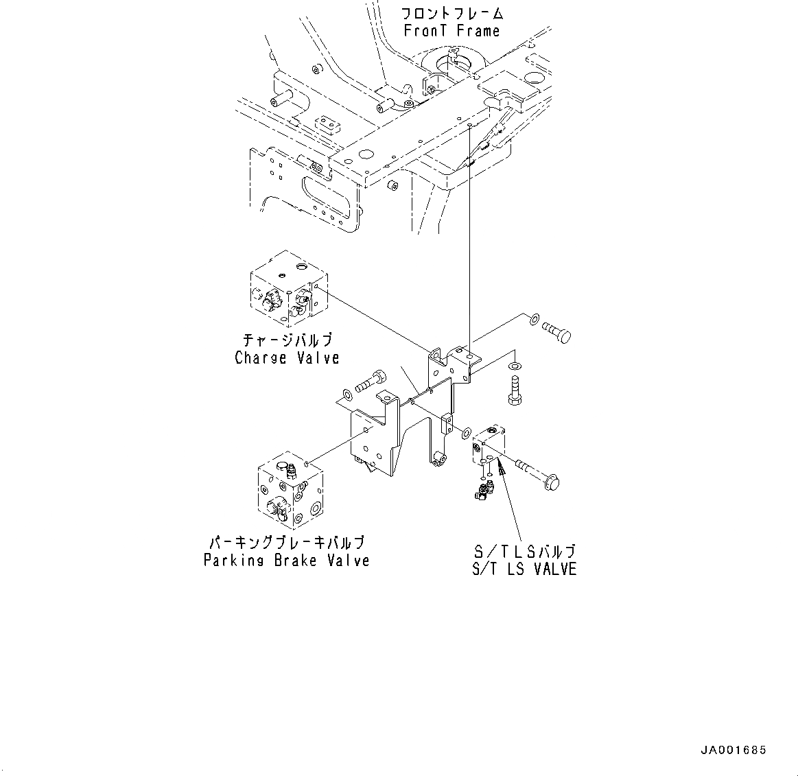 Схема запчастей Komatsu GD755-5R - ПОЛ КЛАПАН, КОРПУС (№-) ПОЛ КЛАПАН