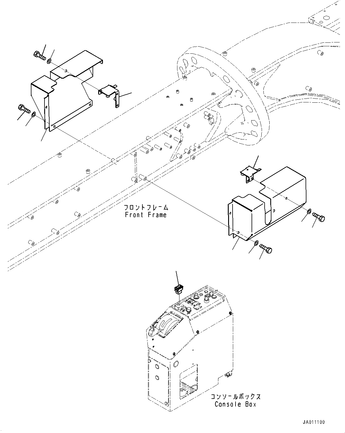 Схема запчастей Komatsu GD755-5R - ПЕРЕДН. РАМА КЛАПАН, КЛАПАН КРЫШКАAND ОТВАЛ АККУМУЛЯТОР ПЕРЕКЛЮЧАТЕЛЬ (№-) ПЕРЕДН. РАМА КЛАПАН, С ОТВАЛ АККУМУЛЯТОР
