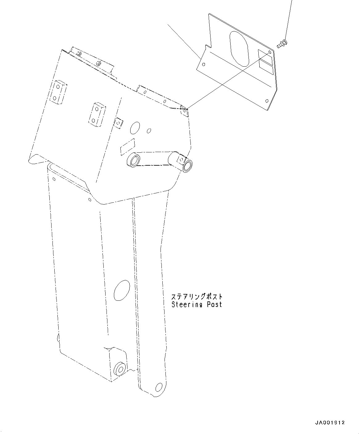 Схема запчастей Komatsu GD755-5R - ОСНОВН. КОНСТРУКЦИЯ, РУЛЕВ. УПРАВЛЕНИЕ POST КРЫШКА(№-) ОСНОВН. КОНСТРУКЦИЯ, С КОНДИЦИОНЕРОМ