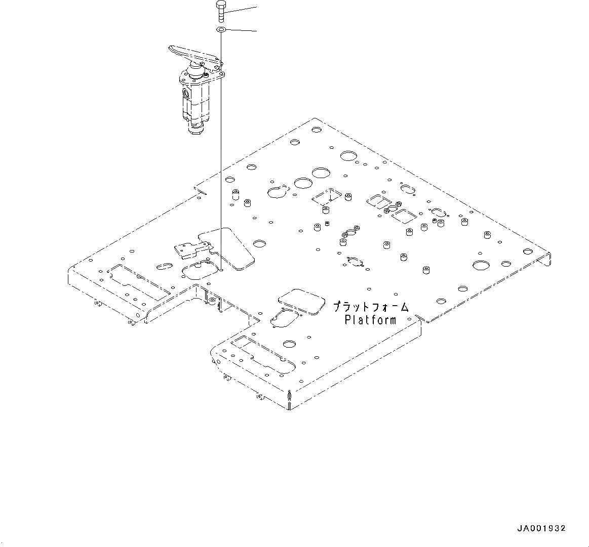 Схема запчастей Komatsu GD755-5R - ОСНОВН. КОНСТРУКЦИЯ, ПЕДАЛЬ ТОРМОЗА КРЕПЛЕНИЕ (№-) ОСНОВН. КОНСТРУКЦИЯ, С КОНДИЦИОНЕРОМ, ОТВАЛ АККУМУЛЯТОР, РЫХЛИТЕЛЬ