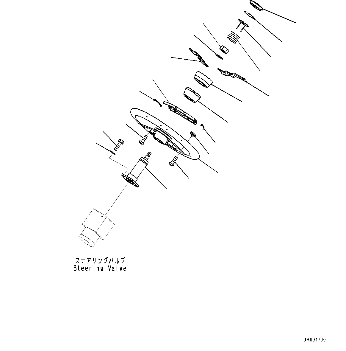 Схема запчастей Komatsu GD755-5R - ОСНОВН. КОНСТРУКЦИЯ, РУЛЕВОЕ КОЛЕСО И РУЛЕВ. КОЛОНКА (№-) ОСНОВН. КОНСТРУКЦИЯ, С КОНДИЦИОНЕРОМ
