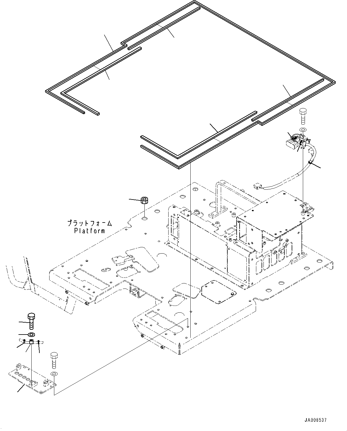 Схема запчастей Komatsu GD755-5R - ОСНОВН. КОНСТРУКЦИЯ, ПЛАТФОРМА КОМПОНЕНТЫ (/) (№-) ОСНОВН. КОНСТРУКЦИЯ, С КОНДИЦИОНЕРОМ, ОТВАЛ АККУМУЛЯТОР, РЫХЛИТЕЛЬ, KOMTRAX