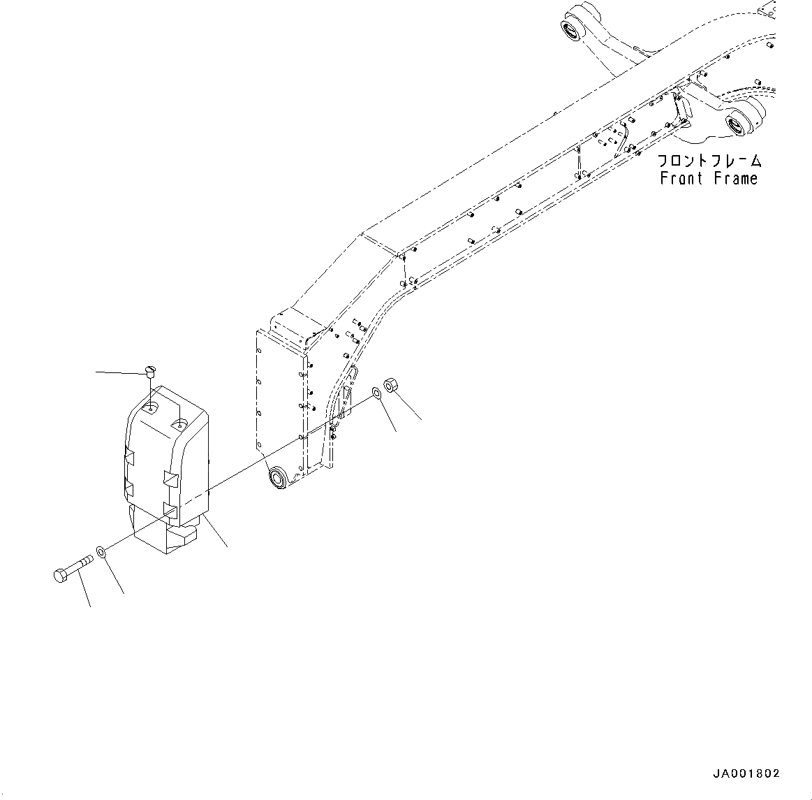 Схема запчастей Komatsu GD755-5R - PUSHER И ВЕС (№-) PUSHER И ВЕС, ПЕРЕДН. ГРУЗ, KG