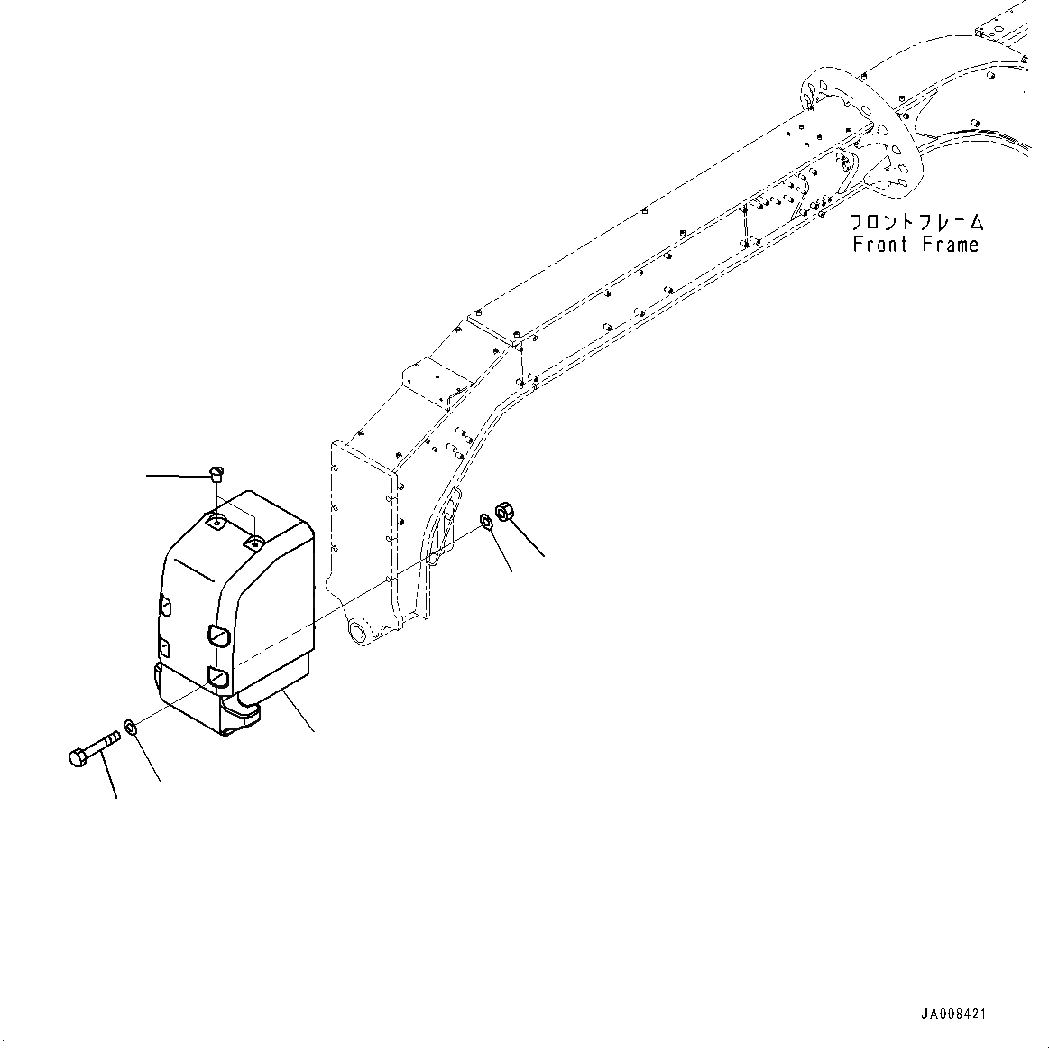 Схема запчастей Komatsu GD755-5R - PUSHER И ВЕС (№-) PUSHER И ВЕС, ПЕРЕДН. ГРУЗ, KG