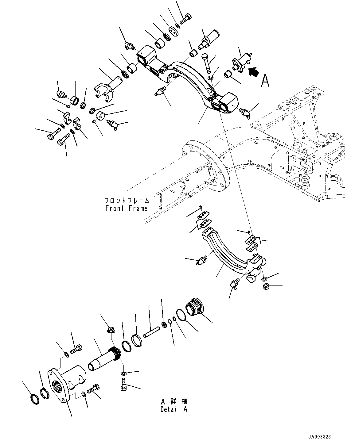 Схема запчастей Komatsu GD755-5R - ОТВАЛ И CIRCLE ПОДЪЕМ (№-) ОТВАЛ И CIRCLE ПОДЪЕМ