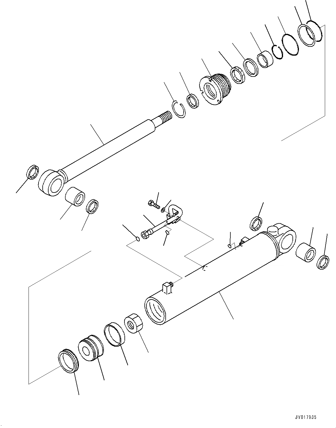 Схема запчастей Komatsu GD755-5R - ЦИЛИНДР СОЧЛЕНЕНИЯ, ЛЕВ. (№-) ЦИЛИНДР СОЧЛЕНЕНИЯ