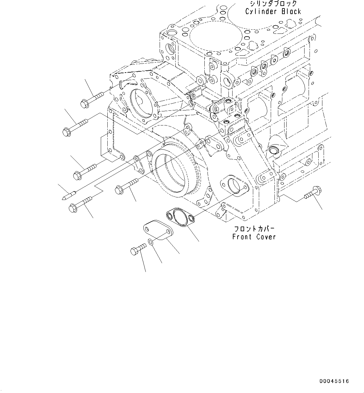 Схема запчастей Komatsu SAA6D125E-5HR - ЭЛЕМЕНТЫ ПЕРЕДН. КРЫШКИ (№77-) ЭЛЕМЕНТЫ ПЕРЕДН. КРЫШКИ