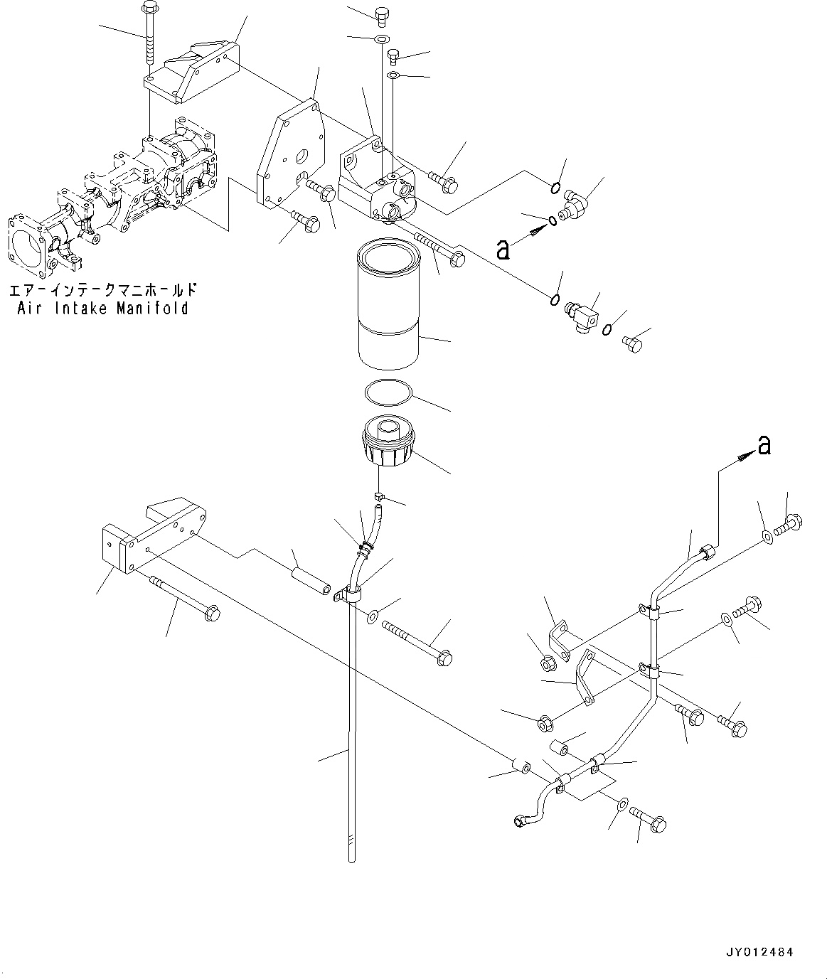 Схема запчастей Komatsu SAA6D125E-5HR - PREФИЛЬТР. (№77-) PREФИЛЬТР.