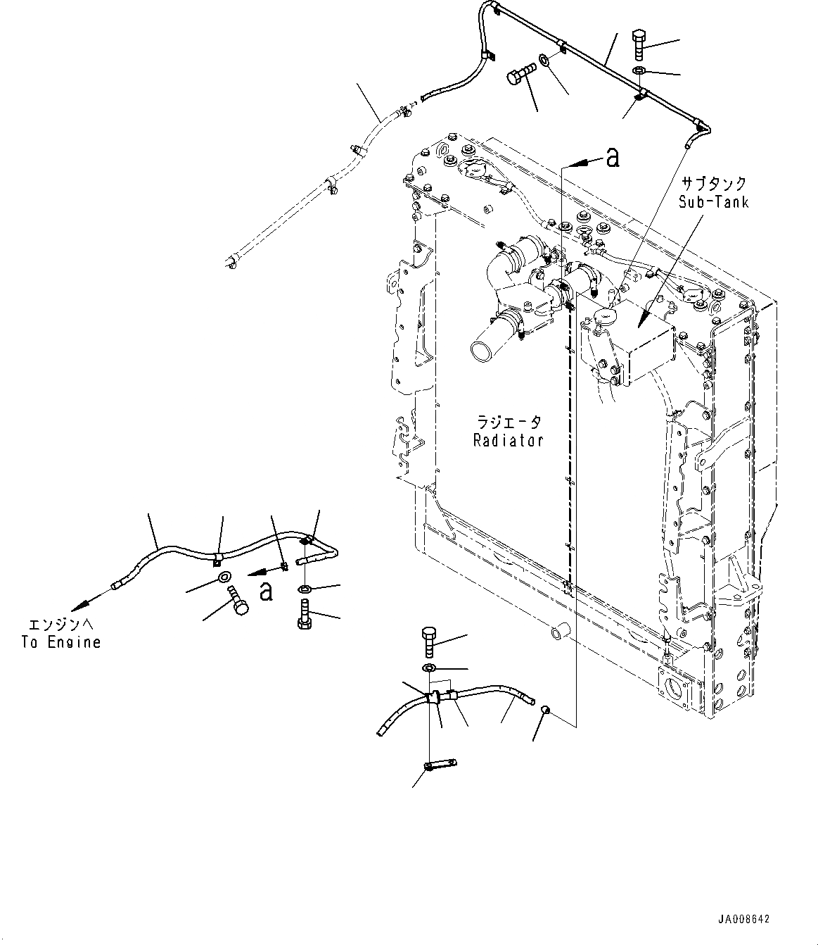 Схема запчастей Komatsu WA500-7 - РАДИАТОР, SUB-БАК ТРУБЫ (/) (№-) РАДИАТОР, БЕЗ ТОРМОЗ. МАСЛ. СИСТЕМА ОХЛАЖДЕНИЯ