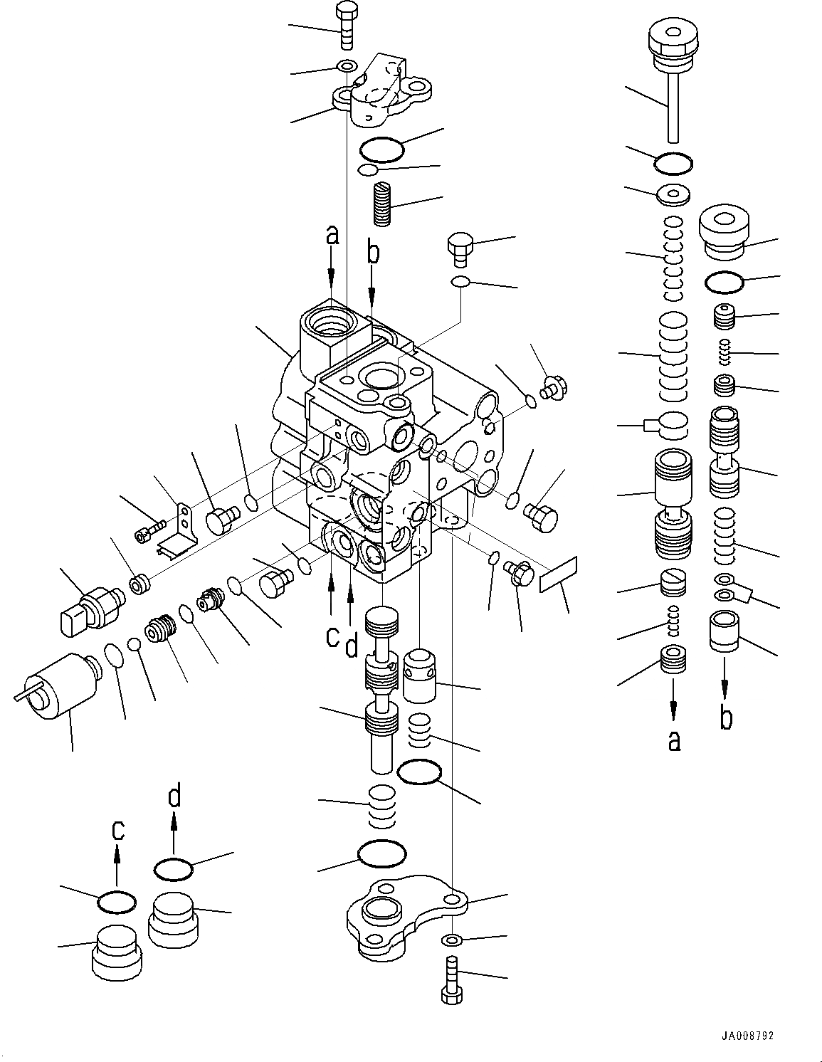 Схема запчастей Komatsu WA500-7 - ГИДРОТРАНСФОРМАТОР И ТРАНСМИССИЯ, ОСНОВН. ПОТОК КЛАПАН СЕЛЕКТОРА (№-) ГИДРОТРАНСФОРМАТОР И ТРАНСМИССИЯ, БЕЗ ЭКСТРЕНН. РУЛЕВ. УПРАВЛЕНИЕ, АВТОМАТИЧ. УПРАВЛ-Е ТИП