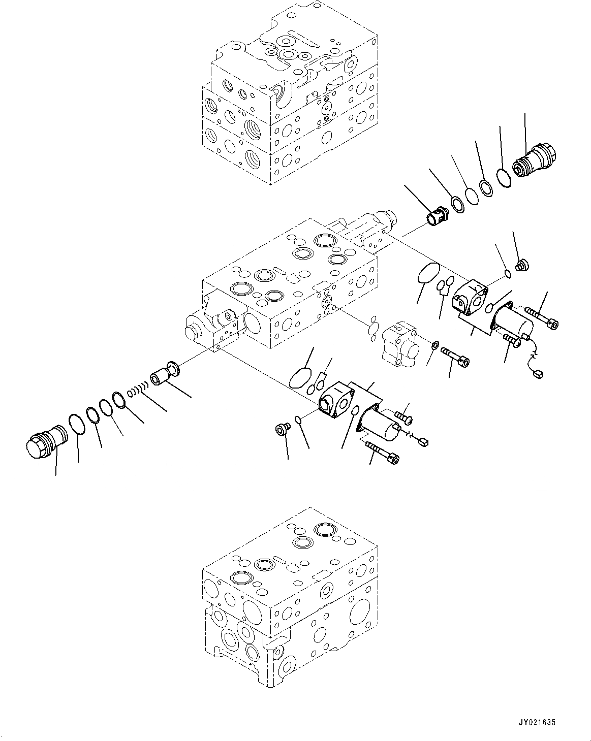Схема запчастей Komatsu WA500-7 - УПРАВЛЯЮЩ. КЛАПАН, -КЛАПАН (8/) (№-) УПРАВЛЯЮЩ. КЛАПАН, С 3-Х СЕКЦ. КОНТР. КЛАПАНОМ, ECSS