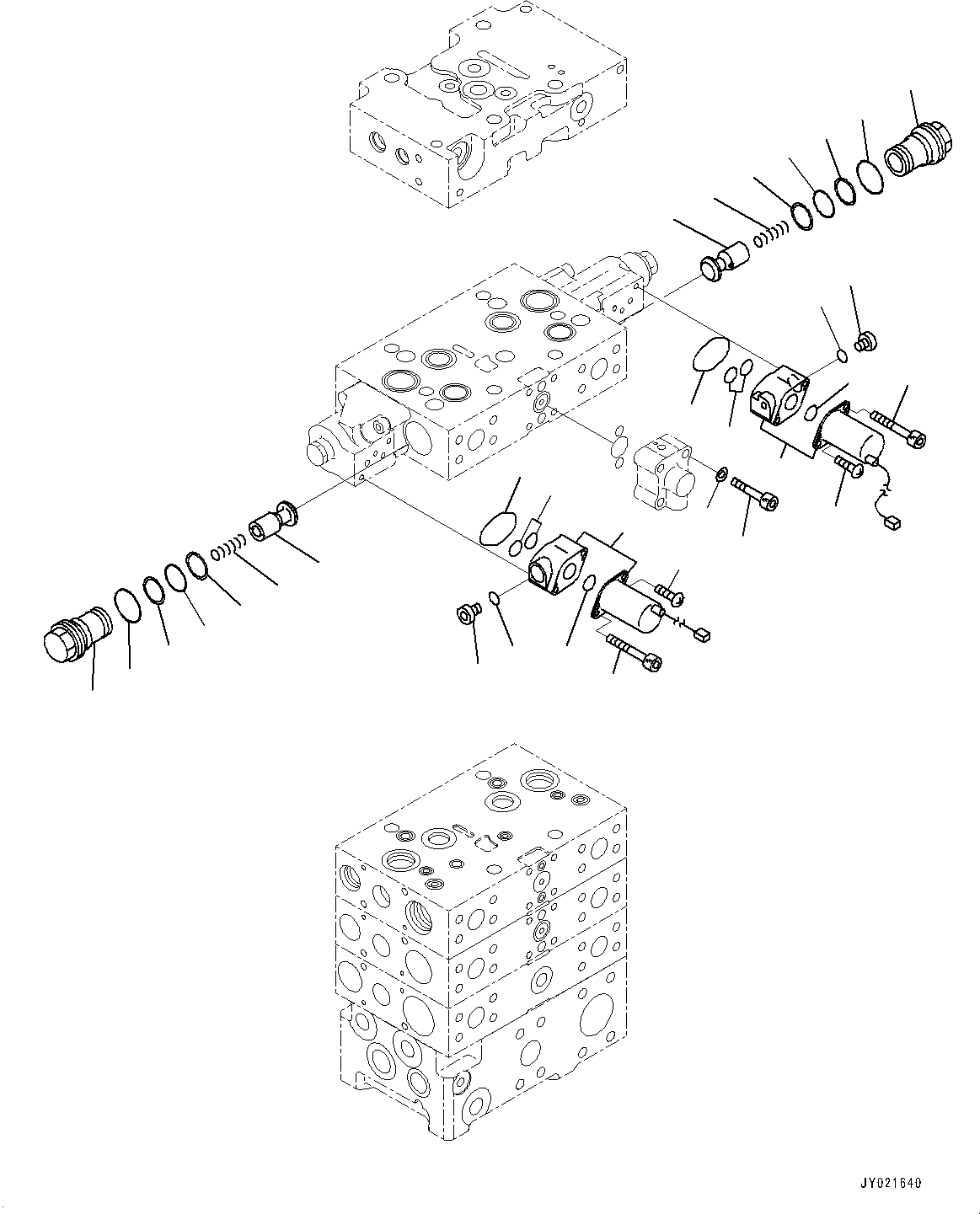 Схема запчастей Komatsu WA500-7 - УПРАВЛЯЮЩ. КЛАПАН, -КЛАПАН (/) (№-) УПРАВЛЯЮЩ. КЛАПАН, С 3-Х СЕКЦ. КОНТР. КЛАПАНОМ, ECSS