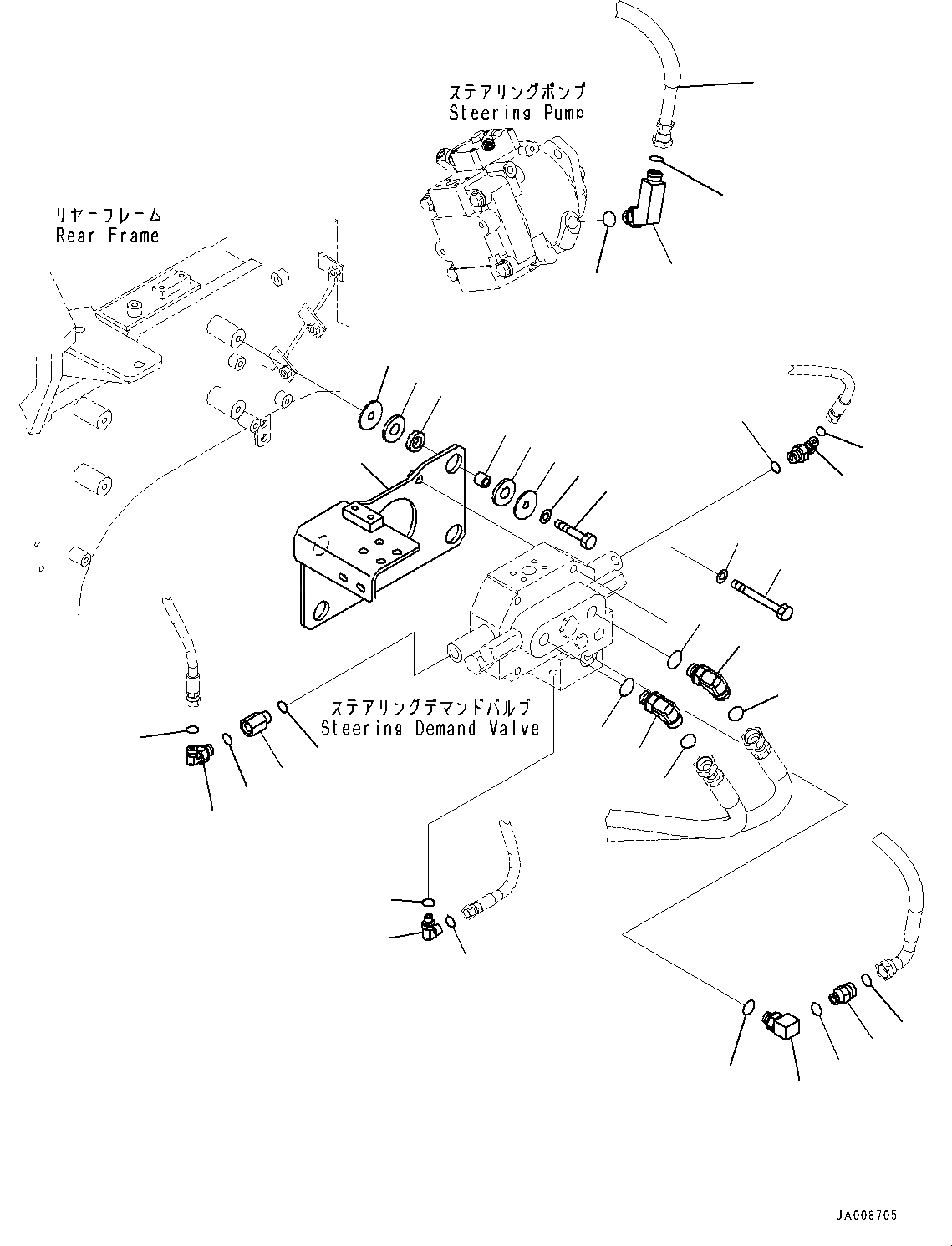 Схема запчастей Komatsu WA500-7 - РУЛЕВ. УПРАВЛЕНИЕ ГИДРОЛИНИЯ, КЛАПАН РУЛЕВОГО УПРАВЛЕНИЯ КОМПОНЕНТЫ (№-) РУЛЕВ. УПРАВЛЕНИЕ ГИДРОЛИНИЯ, С АВТОМАТИЧ.-СИСТ. СМАЗКИ СИСТЕМА, БЕЗ ЭКСТРЕНН. РУЛЕВ. УПРАВЛЕНИЕ, АВТОМАТИЧ. УПРАВЛ-Е ТИП