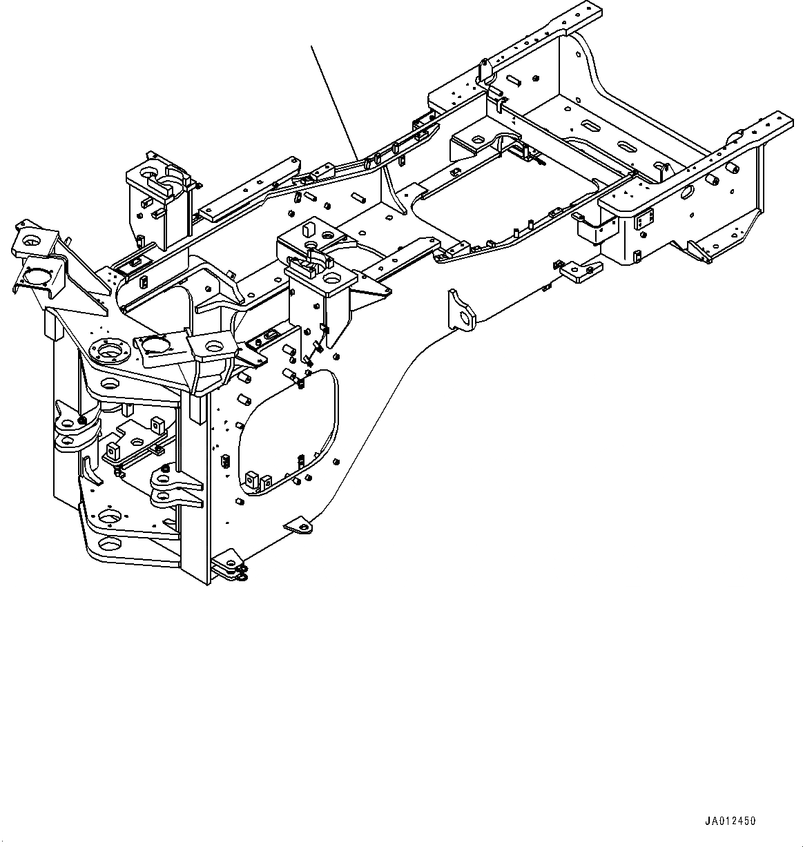 Схема запчастей Komatsu WA500-7 - ЗАДН. РАМА (№-) ЗАДН. РАМА, С ЗАДН. ПОЛН. КРЫЛО