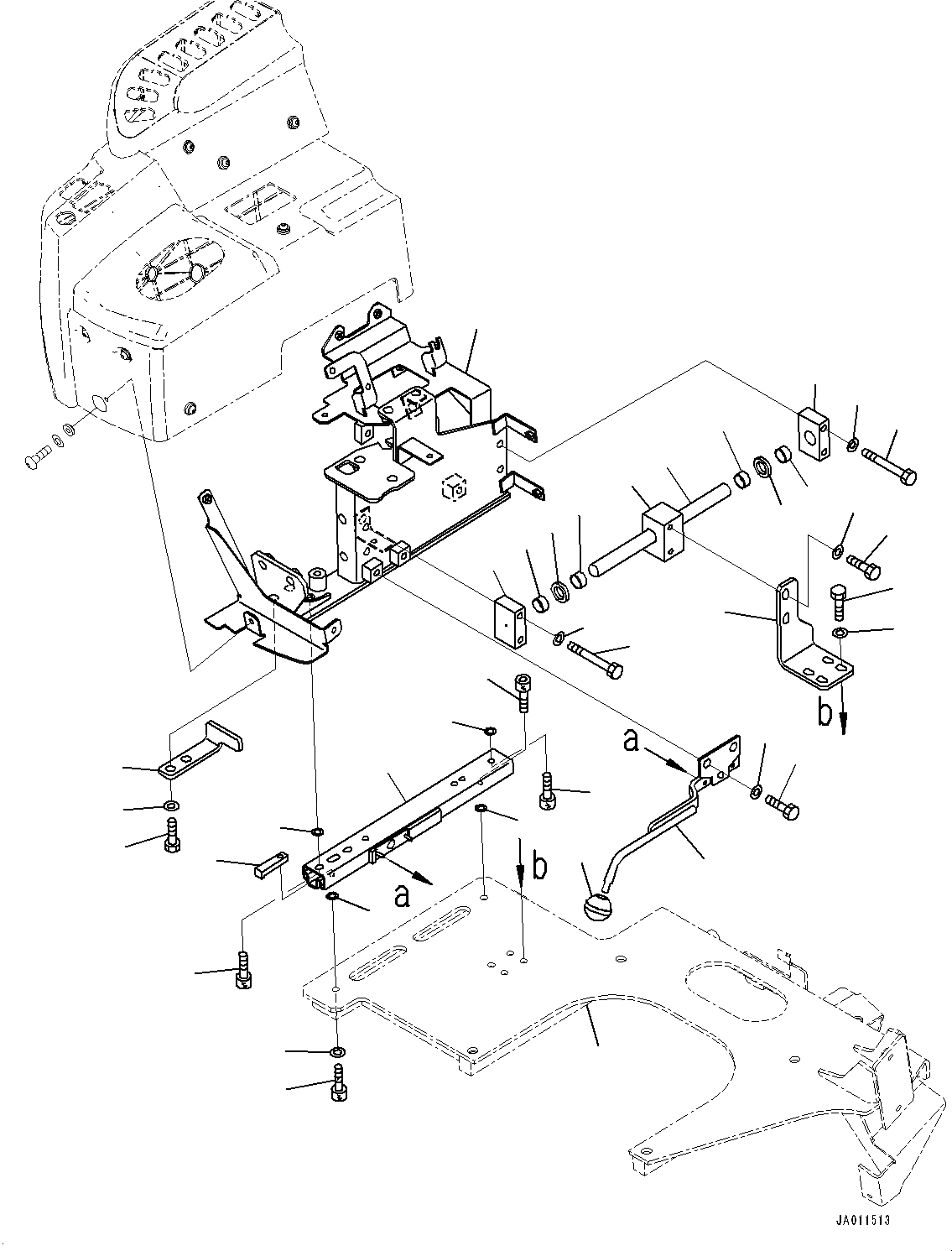 Схема запчастей Komatsu WA500-7 - УПРАВЛЕНИЕ ПОГРУЗКОЙ БЛОК, КОНСОЛЬ SLIDER (№-) УПРАВЛЕНИЕ ПОГРУЗКОЙ БЛОК, EPC MULTI-FUNCTION MONO РЫЧАГ, ДЖОЙСТИК СИСТЕМАУПРАВЛЕНИЯ ПОВОРОТОМ