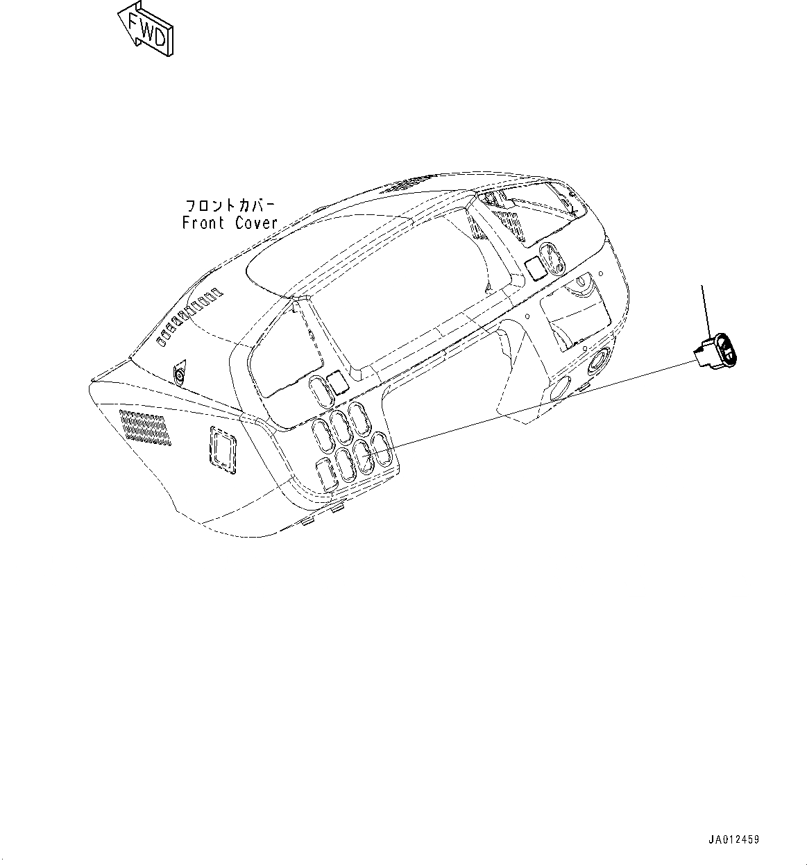 Схема запчастей Komatsu WA500-7 - ПОЛ ПЕРЕКЛЮЧАТЕЛЬ (№-) ПОЛ ПЕРЕКЛЮЧАТЕЛЬ, С АВТОМАТИЧ.-СИСТ. СМАЗКИ СИСТЕМА