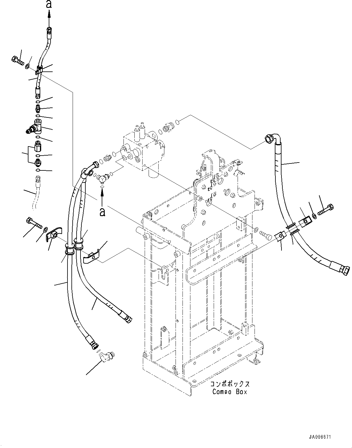 Схема запчастей Komatsu WA500-7 - ТОРМОЗ. COMPO КОРПУС, ПОДАЧА ТРУБЫ (№-) ТОРМОЗ. COMPO КОРПУС