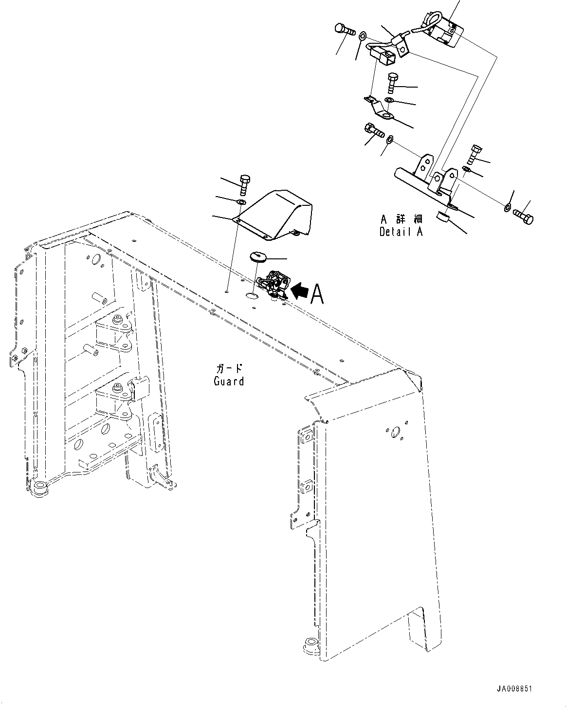 Схема запчастей Komatsu WA500-7 - ДВЕРЦЫ КАПОТА, ЗАДН.VIEW CAMERA (№-) ДВЕРЦЫ КАПОТА, С ТОРМОЗ. МАСЛ. СИСТЕМА ОХЛАЖДЕНИЯ, АВТОМАТИЧ.-СИСТ. СМАЗКИ СИСТЕМА, ЗАДН. ПОЛН. КРЫЛО