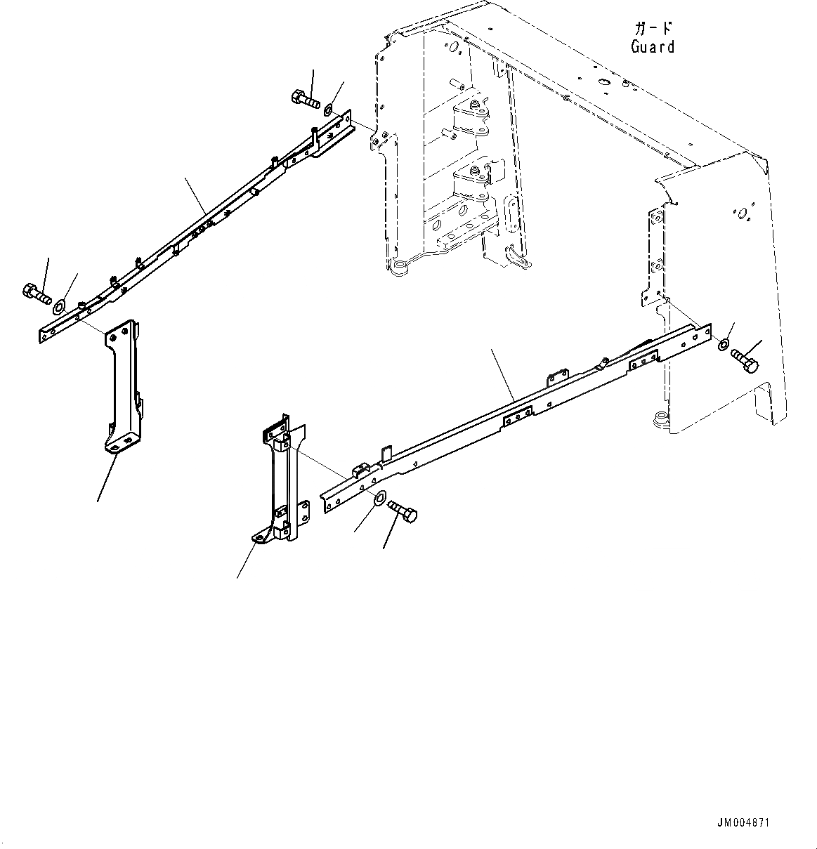 Схема запчастей Komatsu WA500-7 - ДВЕРЦЫ КАПОТА, СУППОРТ (№-) ДВЕРЦЫ КАПОТА, С ТОРМОЗ. МАСЛ. СИСТЕМА ОХЛАЖДЕНИЯ, АВТОМАТИЧ.-СИСТ. СМАЗКИ СИСТЕМА, ЗАДН. ПОЛН. КРЫЛО