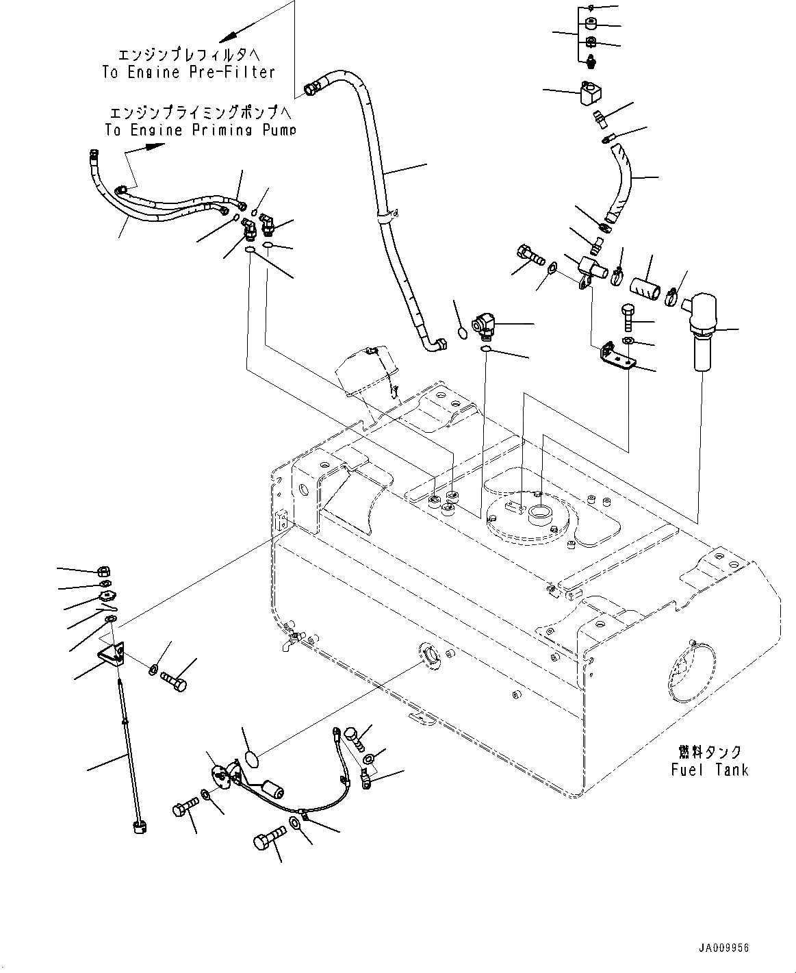 Схема запчастей Komatsu WA500-7 - ТОПЛИВН. БАК., С ТОПЛИВН. БЫСТР. ЗАПРАВ., ТОПЛИВОПРОВОД. ТОПЛИВН. БАК., С ТОПЛИВН. БЫСТР. ЗАПРАВ.