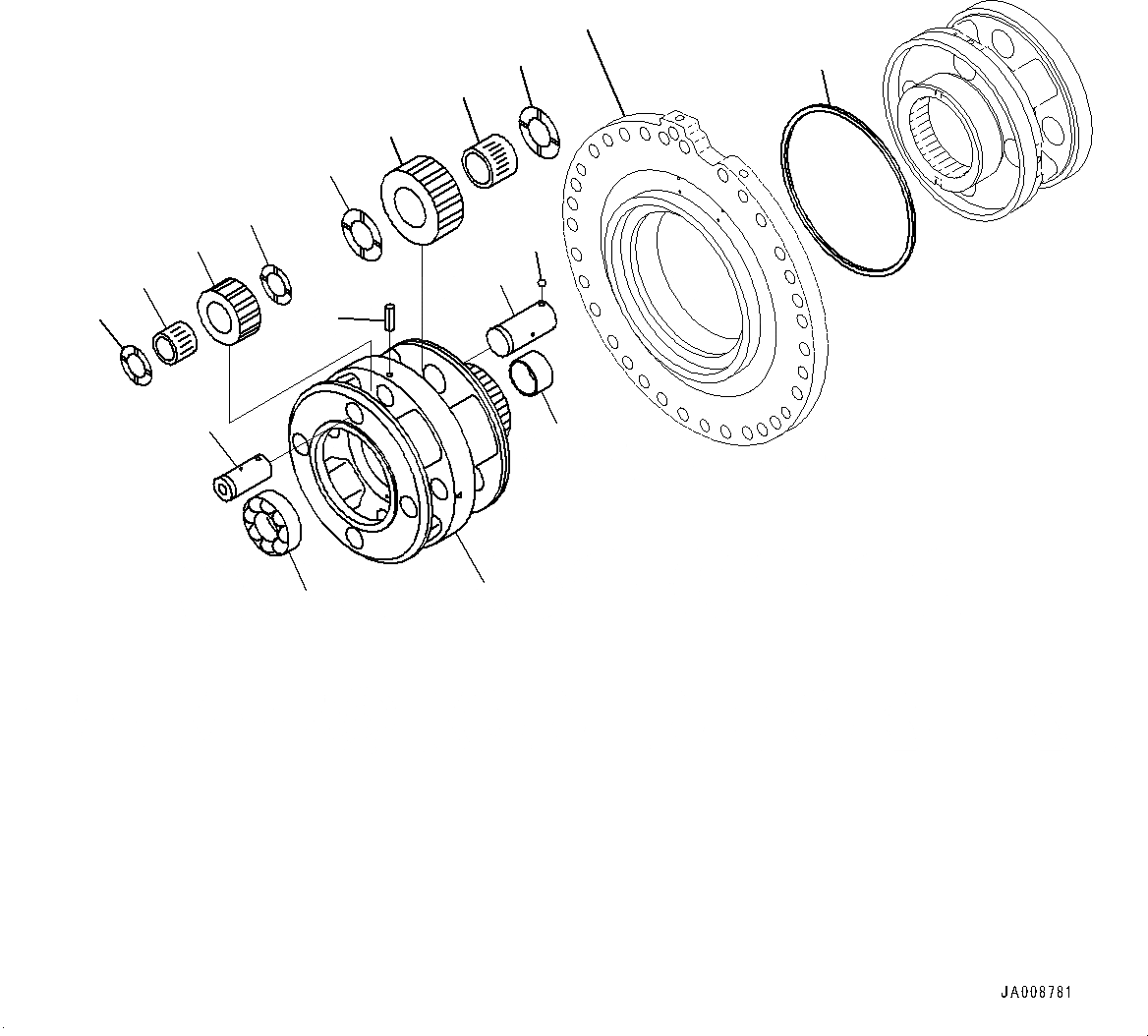 Схема запчастей Komatsu WA500-7 - ГИДРОТРАНСФОРМАТОР И ТРАНСМИССИЯ, 3 И 4 НЕСУЩИЙ ЭЛЕМЕНТ ГИДРОТРАНСФОРМАТОР И ТРАНСМИССИЯ
