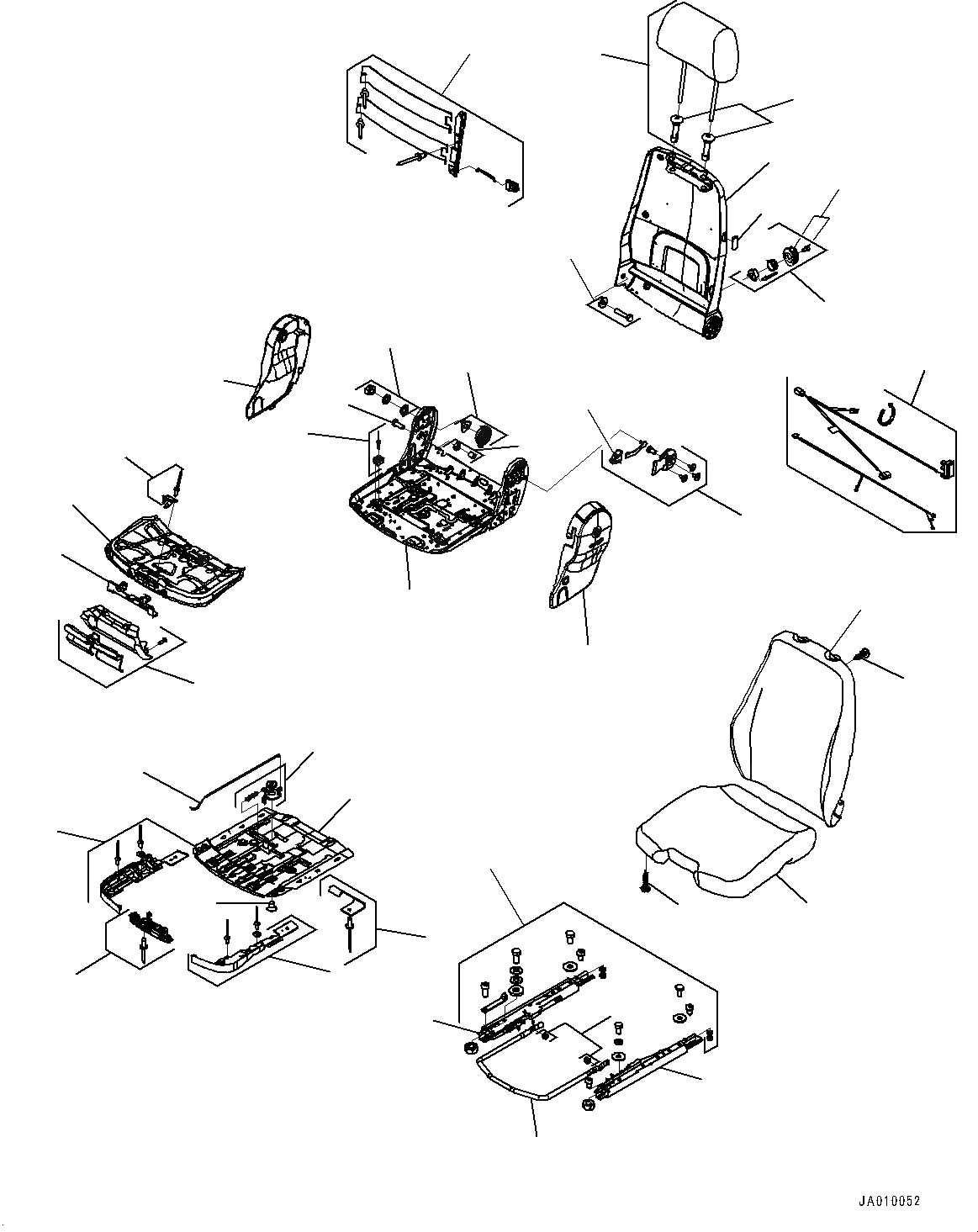 Схема запчастей Komatsu WA500-7 - OPERATORґS СИДЕНЬЕ, ДЖОЙСТИК СИСТЕМАУПРАВЛЕНИЯ ПОВОРОТОМ, ВНУТР. ЧАСТИ, OPERATORґS СИДЕНЬЕ (/) OPERATORґS СИДЕНЬЕ, ДЖОЙСТИК СИСТЕМАУПРАВЛЕНИЯ ПОВОРОТОМ