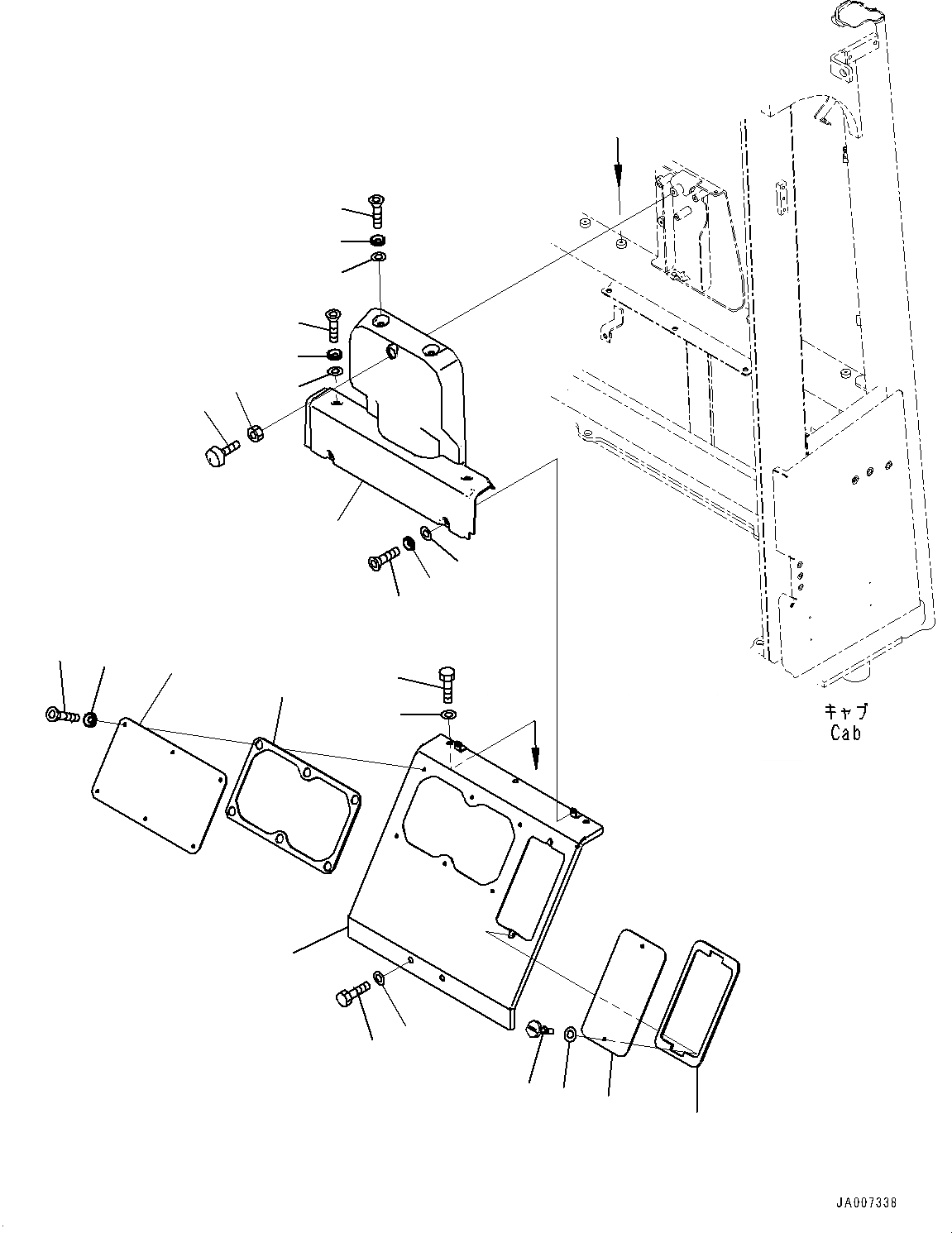 Схема запчастей Komatsu WA500-7 - ЗАДН. КОНСОЛЬ COVER, БЕЗ ДЖОЙСТИК СИСТЕМАУПРАВЛЕНИЯ ПОВОРОТОМ, ЦЕНТР. ЗАДН. КОНСОЛЬ COVER, БЕЗ ДЖОЙСТИК СИСТЕМАУПРАВЛЕНИЯ ПОВОРОТОМ