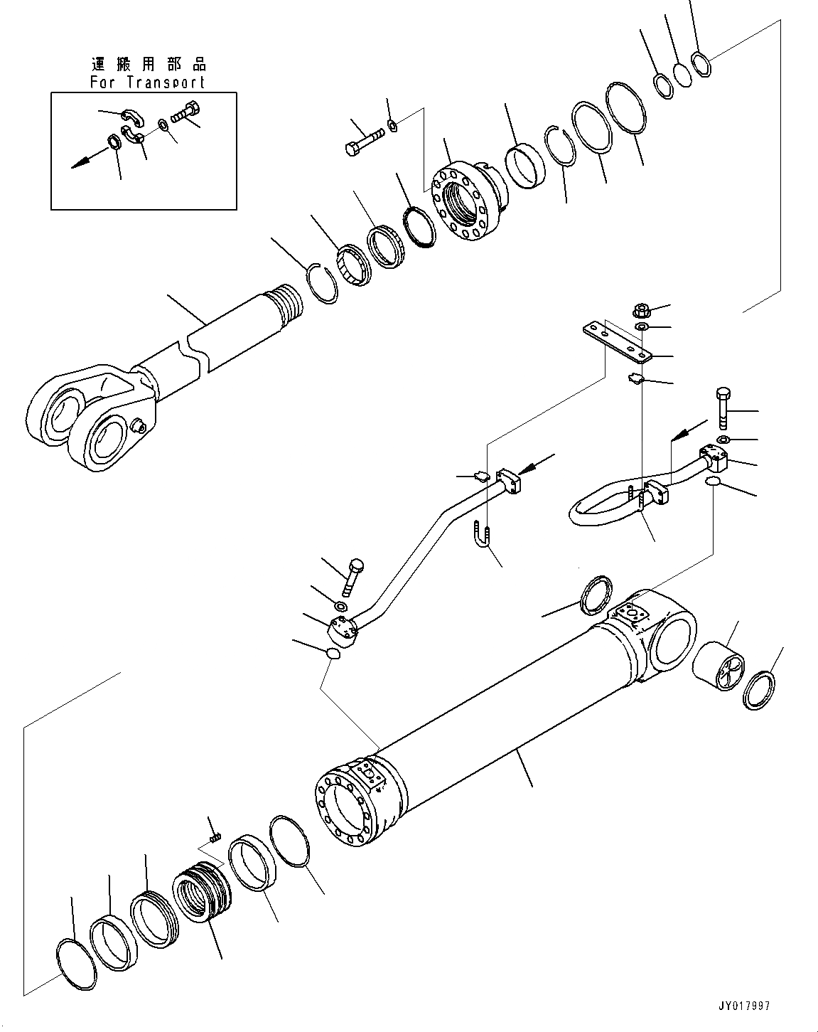 Схема запчастей Komatsu WA500-7 - ГИДРОЦИЛИНДР ПОДЪЕМА, ПРАВ. ГИДРОЦИЛИНДР ПОДЪЕМА