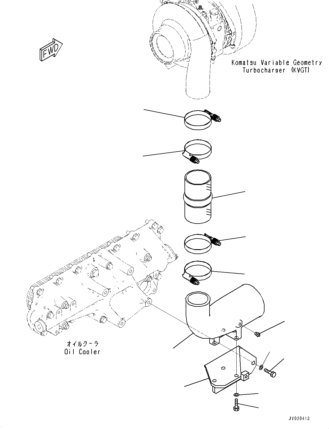 Схема запчастей Komatsu SAA6D140E-6C - ТРУБОПРОВОД ВПУСКА ВОЗДУХА И СОЕДИН-Е, СОЕДИНИТЕЛЬН. ЧАСТИ (№7-) ТРУБОПРОВОД ВПУСКА ВОЗДУХА И СОЕДИН-Е