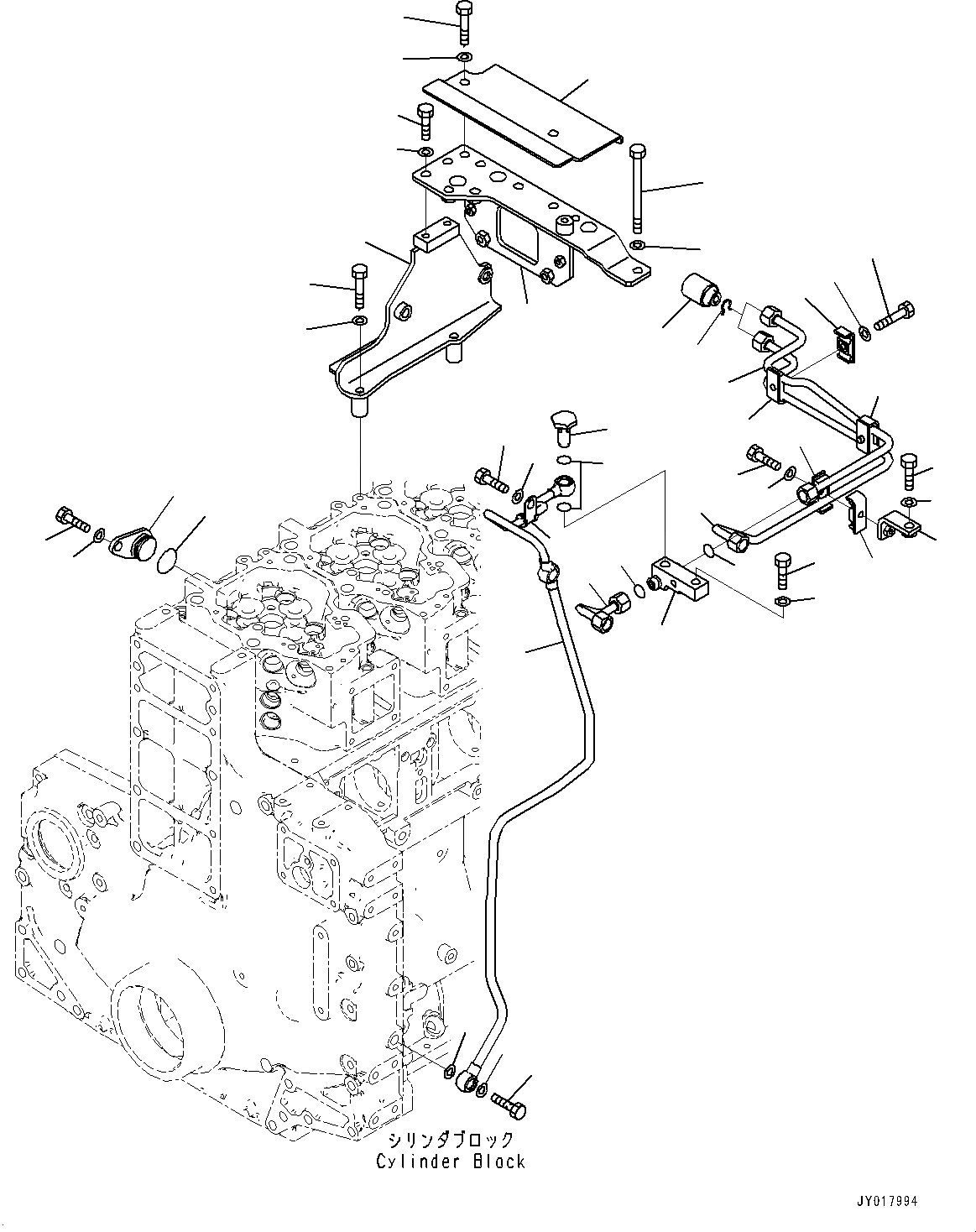 Схема запчастей Komatsu SAA6D140E-6C - ВЫПУСКН. GAS RE-CIRCULATION (EGR) КЛАПАН, EGR КЛАПАН СИСТЕМА СМАЗКИ МАСЛОПРОВОДЯЩАЯ ЛИНИЯ (№7-) ВЫПУСКН. GAS RE-CIRCULATION (EGR) КЛАПАН