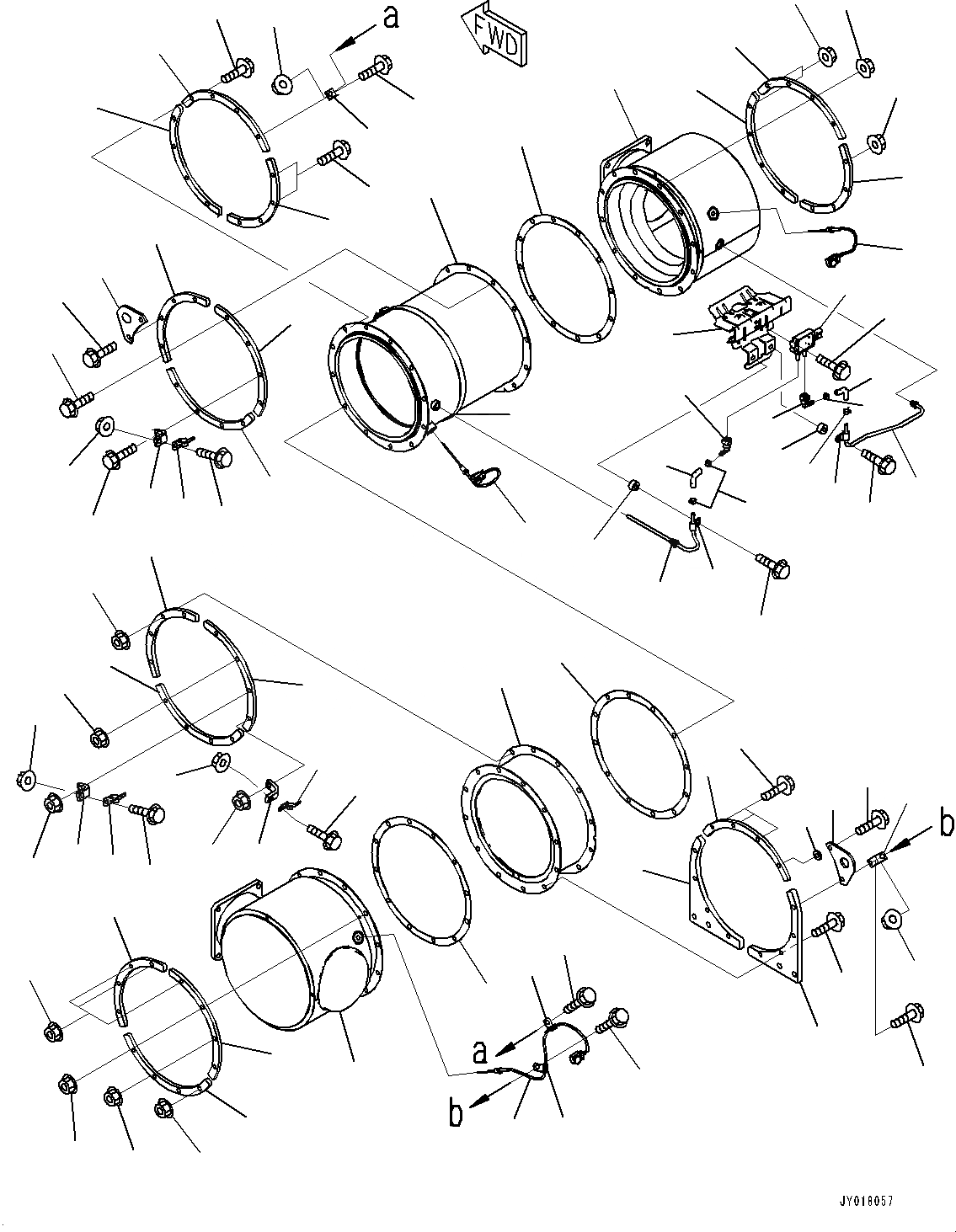 Схема запчастей Komatsu SAA6D140E-6C - KOMATSU DIESEL ЧАСТЬICULATE ФИЛЬТР. (KDPF), ВНУТР. ЧАСТИ (№7-) KOMATSU DIESEL ЧАСТЬICULATE ФИЛЬТР. (KDPF)