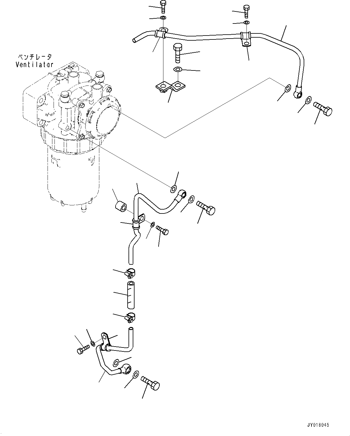 Схема запчастей Komatsu SAA6D140E-6C - KOMATSU ЗАКРЫТ.D CRANKКОРПУС ВЕНТИЛЯТОРILATION (KCCV), ХЛАДАГЕНТ ТРУБЫ (№7-) KOMATSU ЗАКРЫТ.D CRANKКОРПУС ВЕНТИЛЯТОРILATION (KCCV)