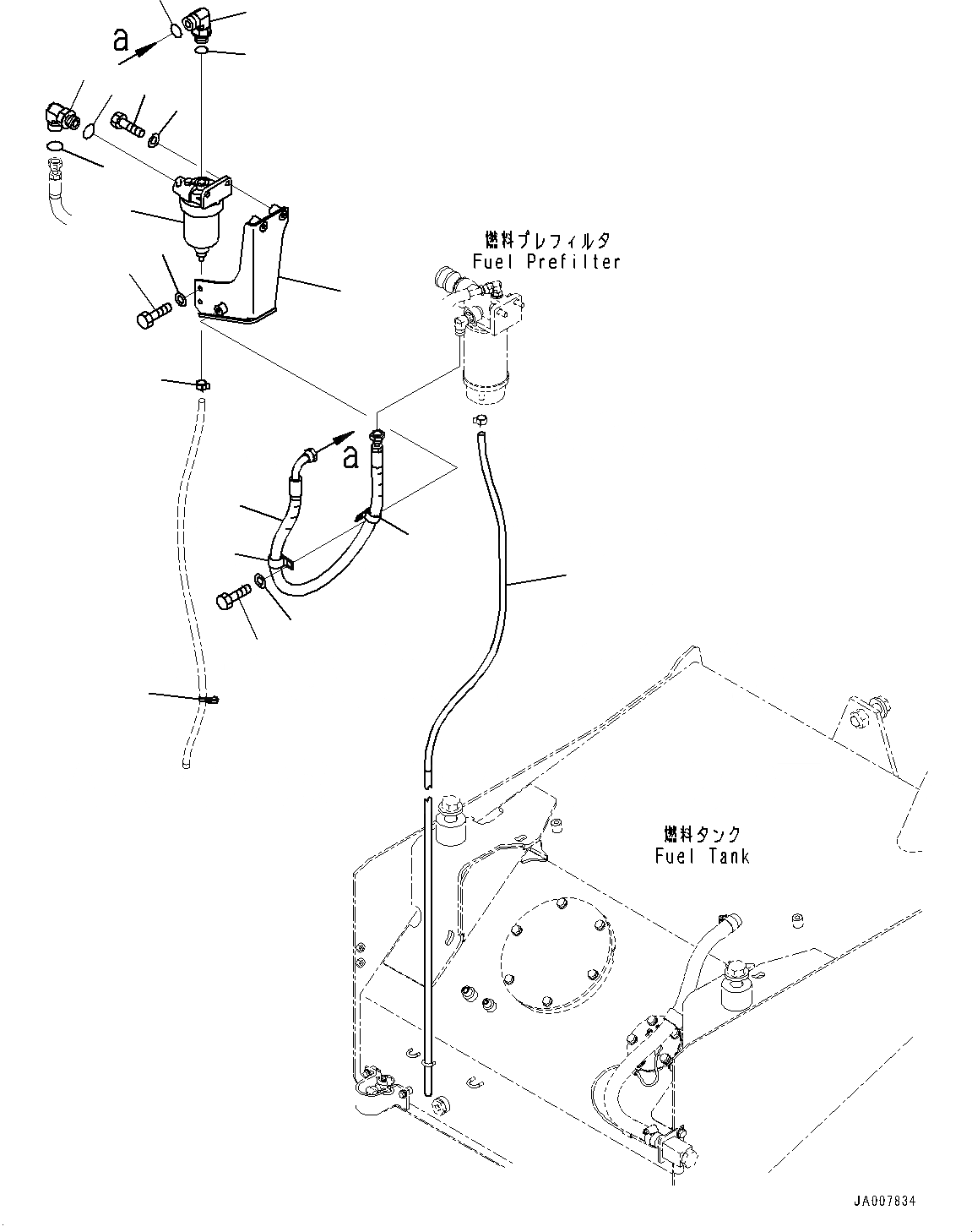 Схема запчастей Komatsu WA380Z-6 - ТОПЛИВН. БАК., ВОДООТДЕЛИТЕЛЬ (№87-) ТОПЛИВН. БАК., С ВОДООТДЕЛИТЕЛЕМ