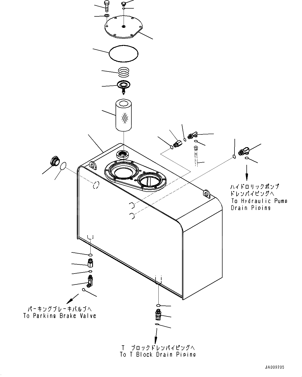 Схема запчастей Komatsu WA380Z-6 - ГИДР. БАК., БАК И ЭЛЕМЕНТ (№87-) ГИДР. БАК., БЕЗ ЭКСТРЕНН. РУЛЕВ. УПРАВЛЕНИЕ, АВТОМАТИЧ. УПРАВЛ-Е ТИП