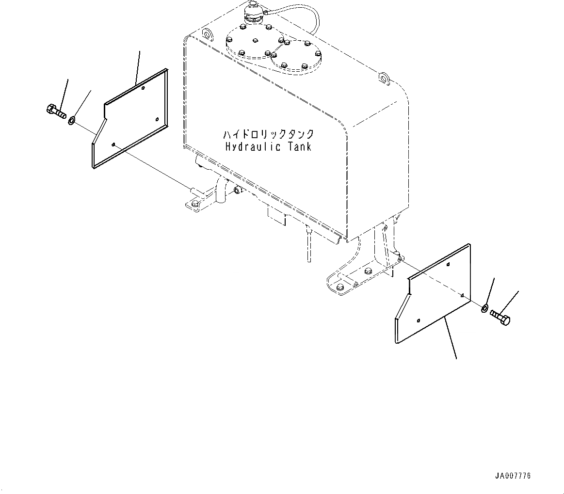 Схема запчастей Komatsu WA380Z-6 - ГИДР. БАК., КРЫШКА(№87-) ГИДР. БАК., С ЭКСТРЕНН. УПРАВЛ., АВТОМАТИЧ. УПРАВЛ-Е ТИП